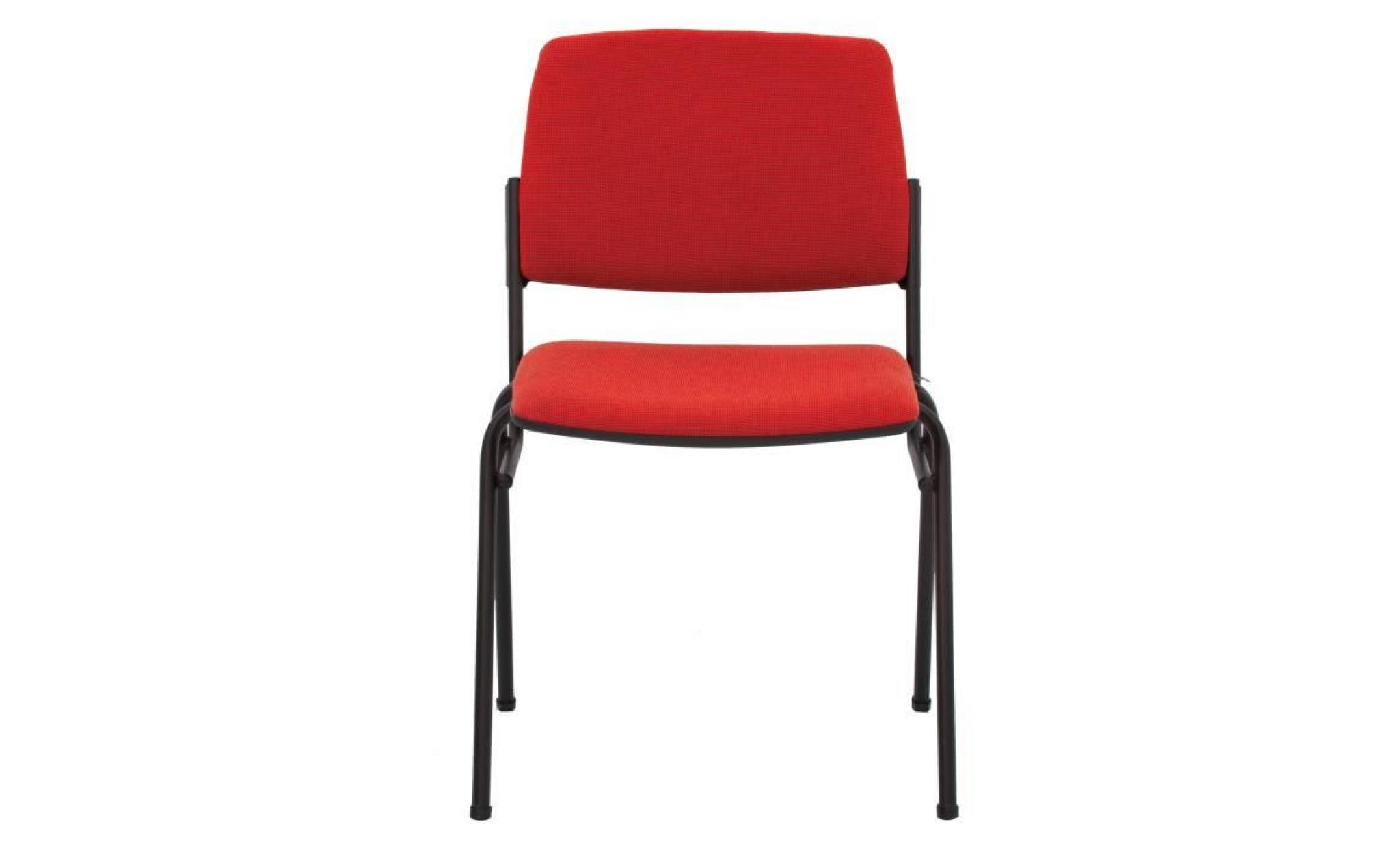 chaises de confÉrence isit black. lot de 2 rouge pas cher
