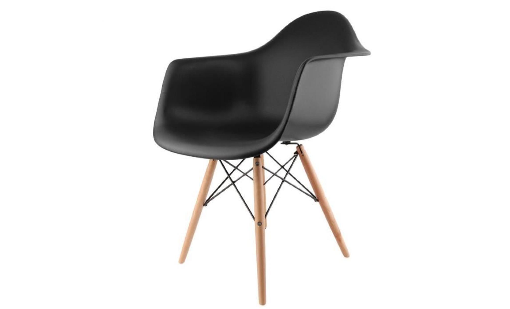 chaises de salle à manger avec fauteuil design scandinave noires