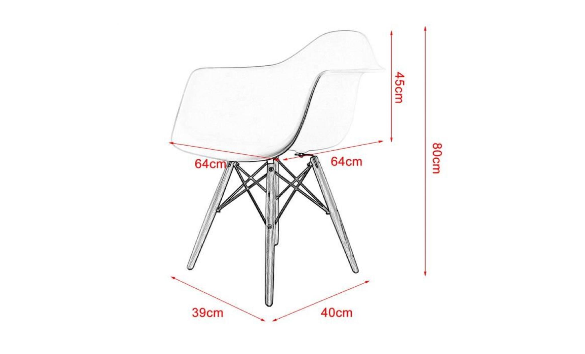 chaises de salle à manger avec fauteuil design scandinave noires pas cher