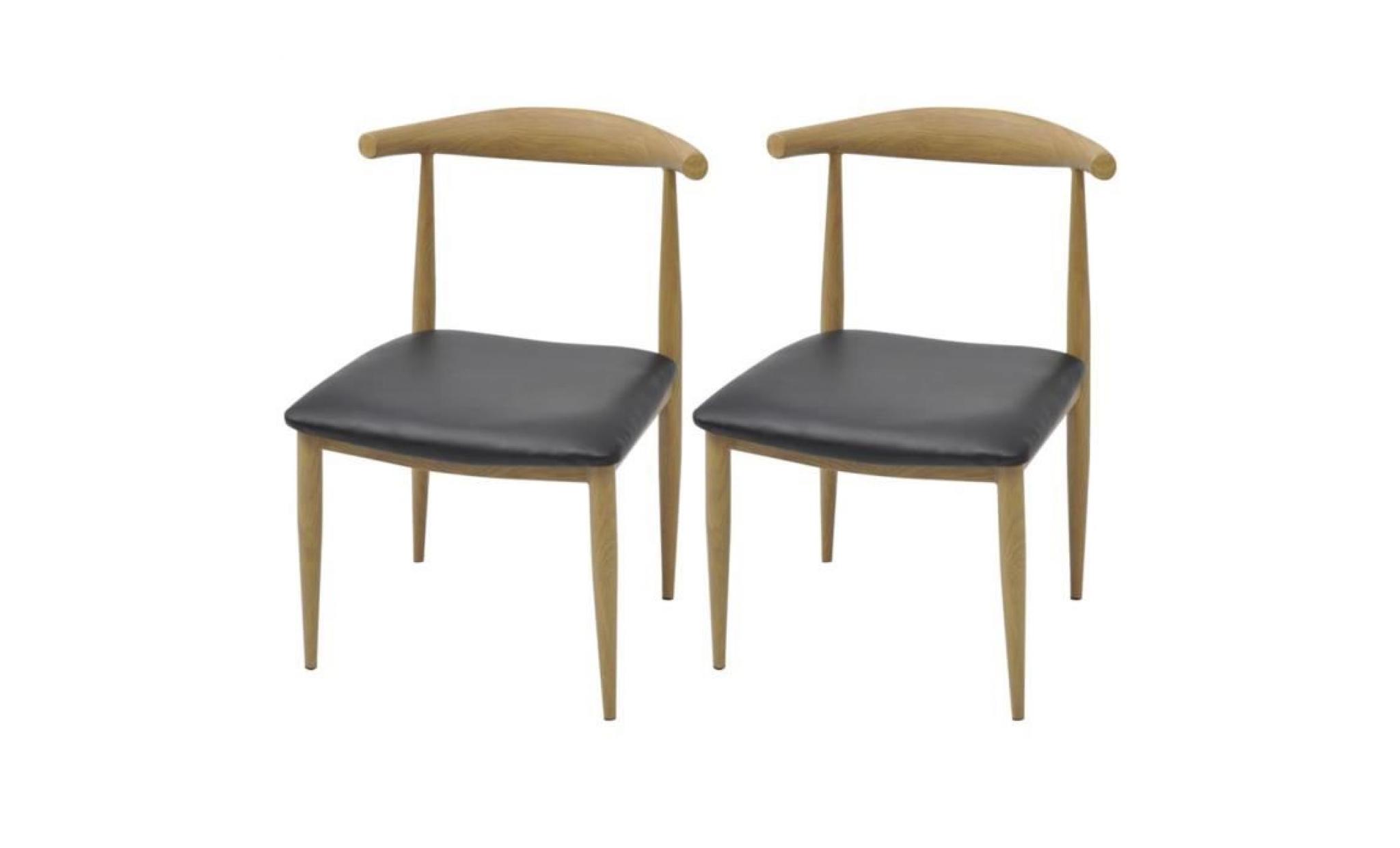 chaises de salle à manger chaise de maison 2 pièces noir