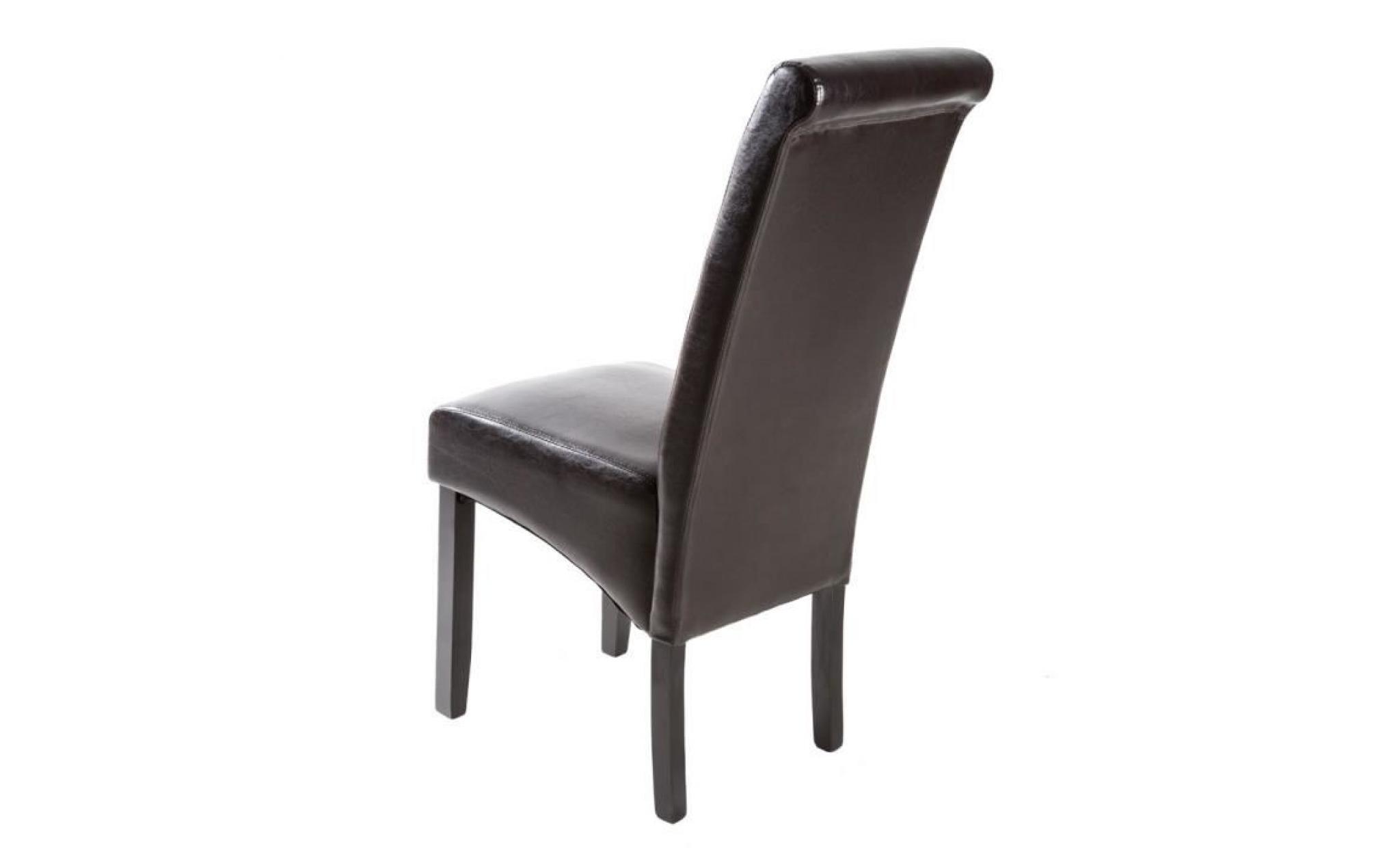 Chaise de salle à manger design 105 cm Marron, Chaise de Salon, Meuble de salon, Mobilier de Salon TECTAKE pas cher