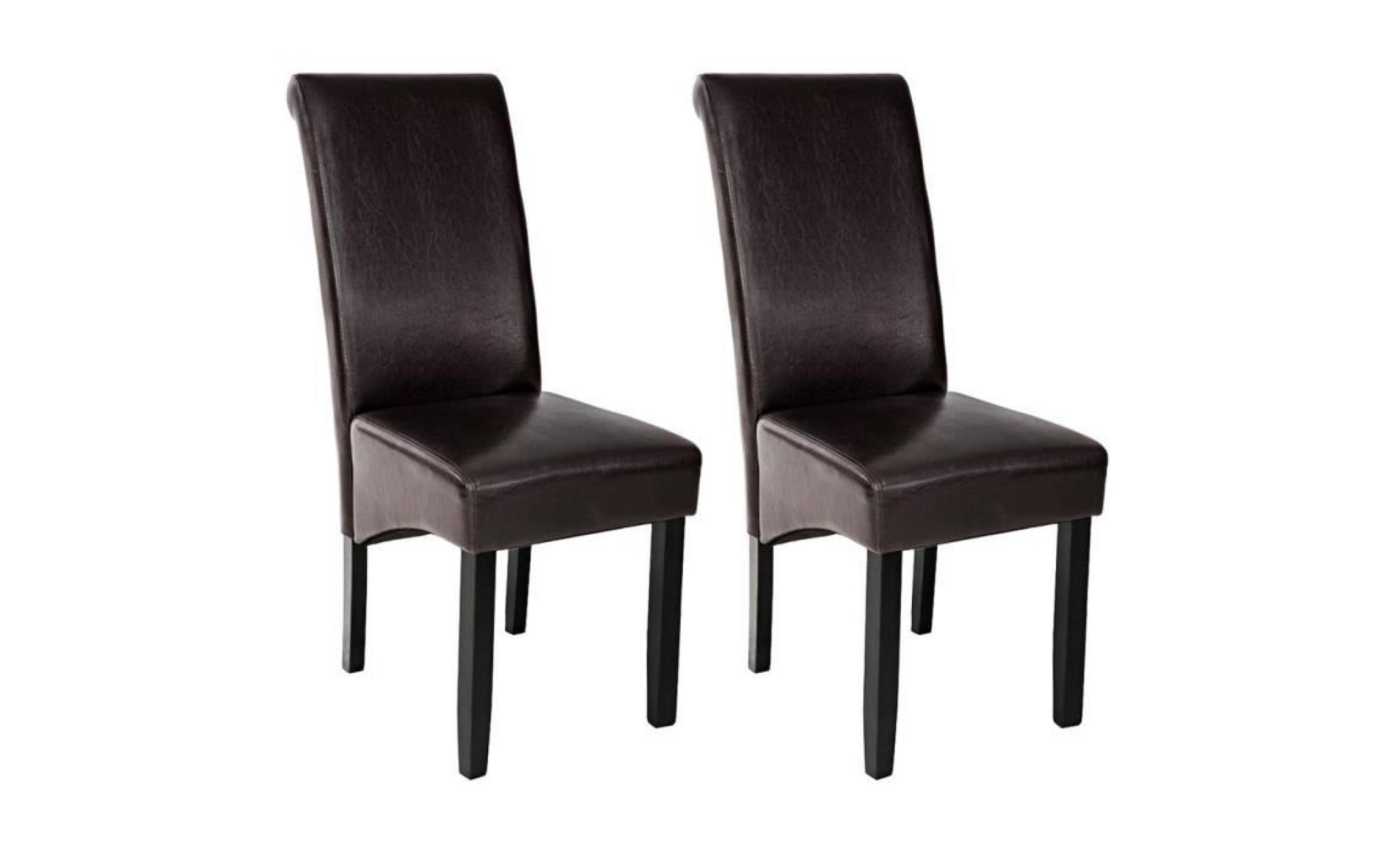 2 Chaises de salle à manger design 105 cm Noir, Chaises de Salon, Meuble de salon, Mobilier de Salon TECTAKE