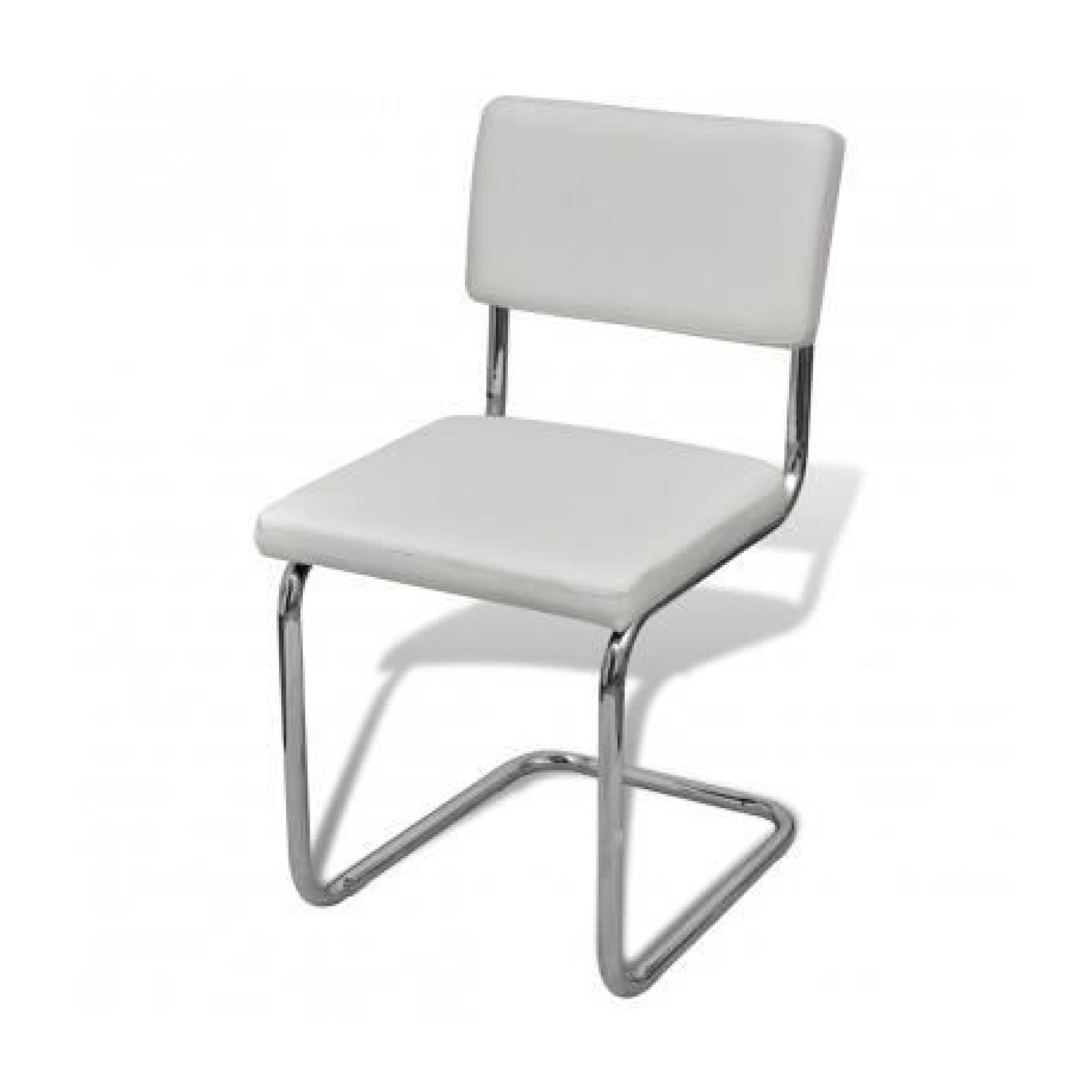 Chaises de salon Moderne Blanc (2pcs) Maja+ pas cher