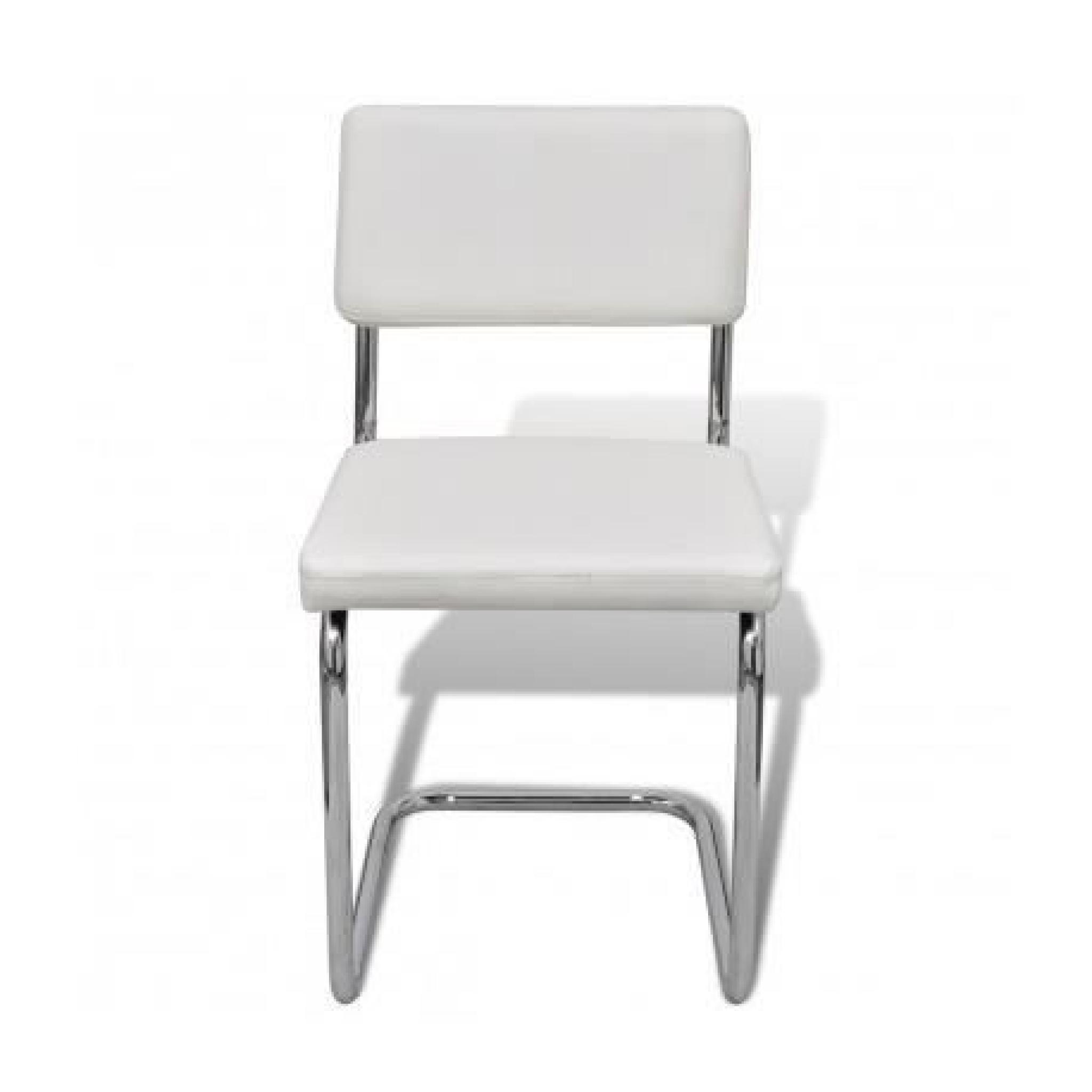 Chaises de salon Moderne Blanc (2pcs) Maja+ pas cher