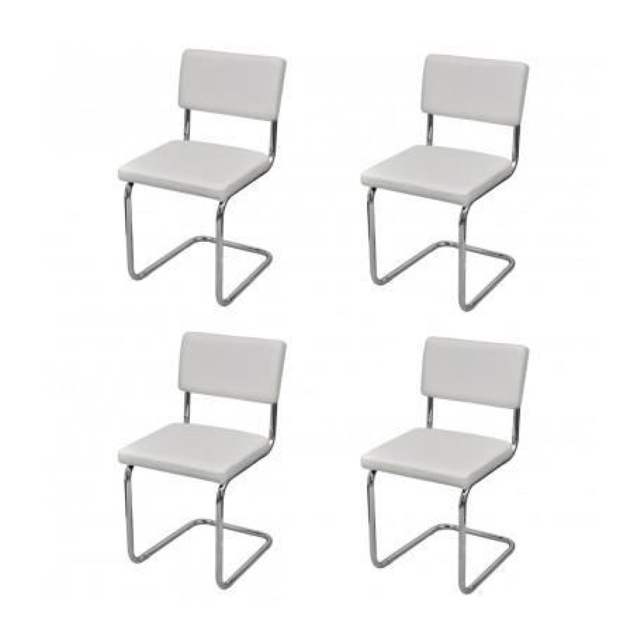 Chaises de salon Moderne Blanc (4pcs) Maja+
