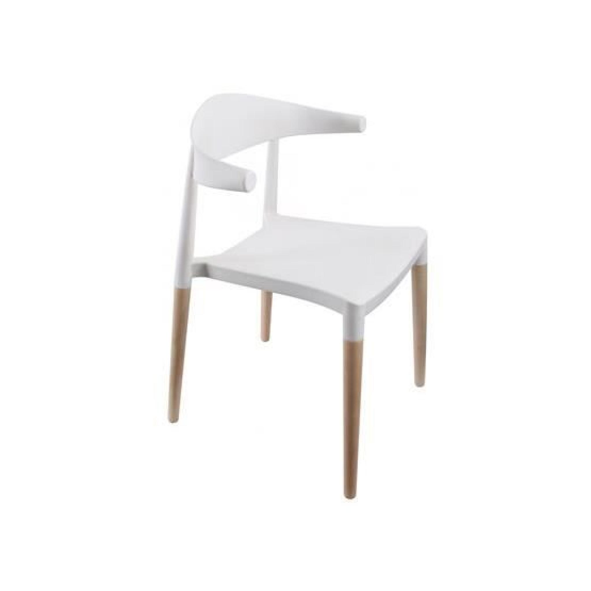 Chaises design Cuepe blanc   par 4