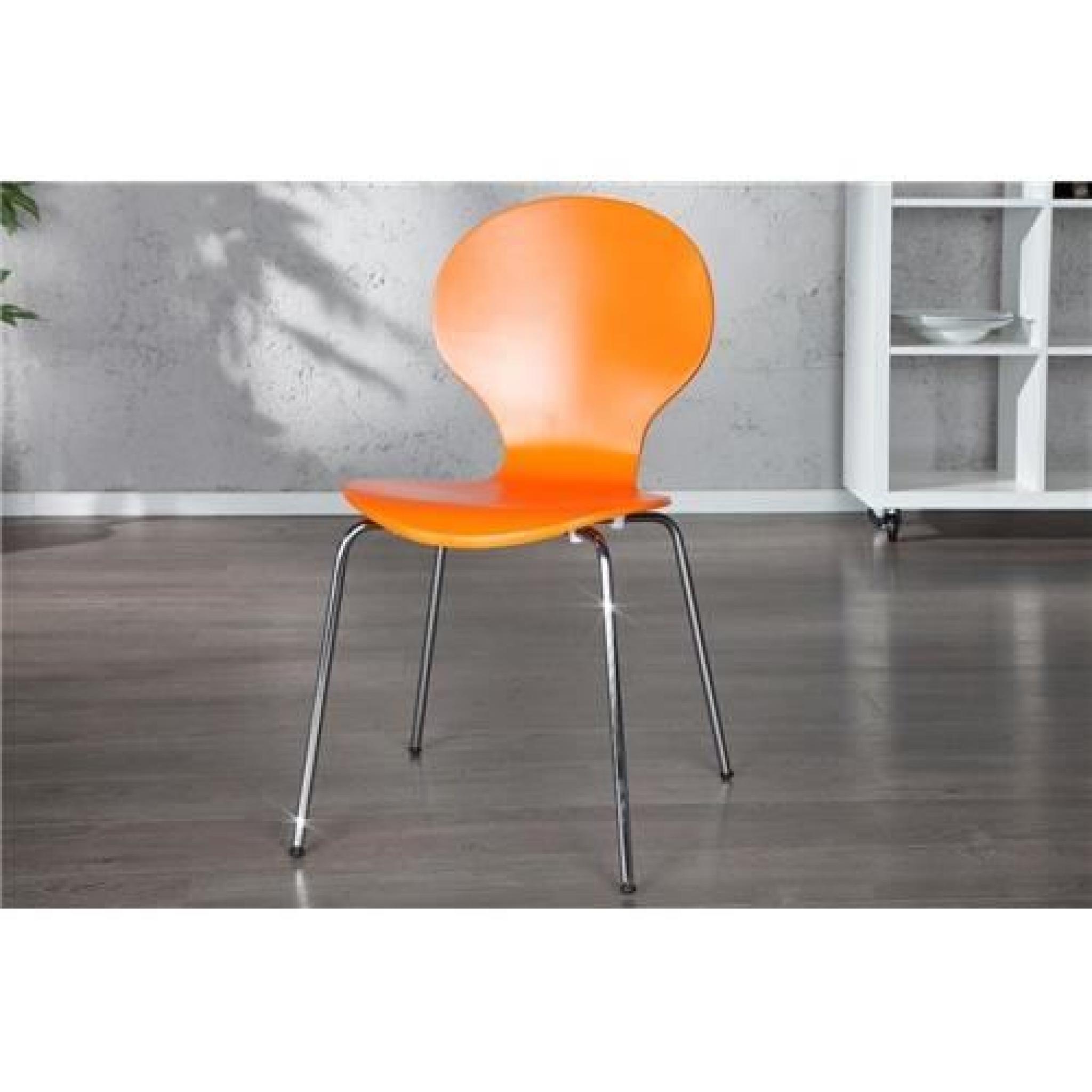Chaises design horni-orange-Par 2 pas cher