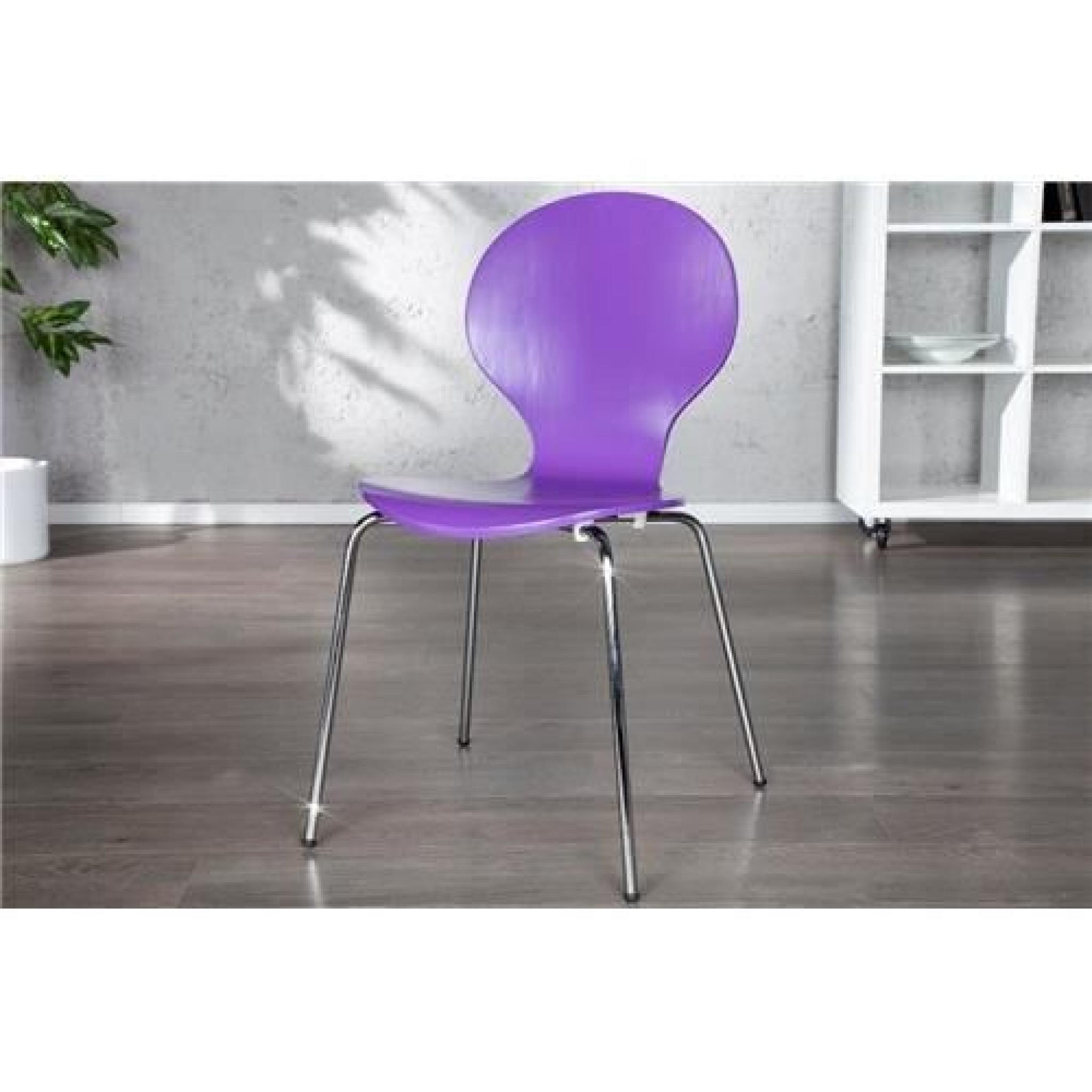 Chaises design horni-violet-Par 2 pas cher