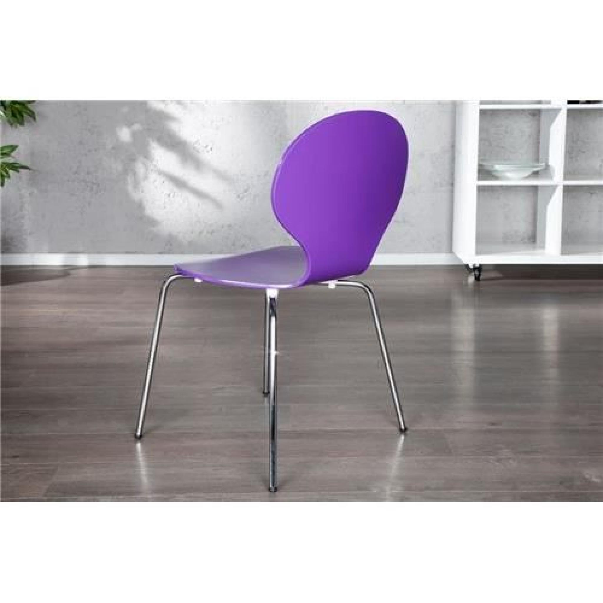 Chaises design horni-violet-Par 2 pas cher