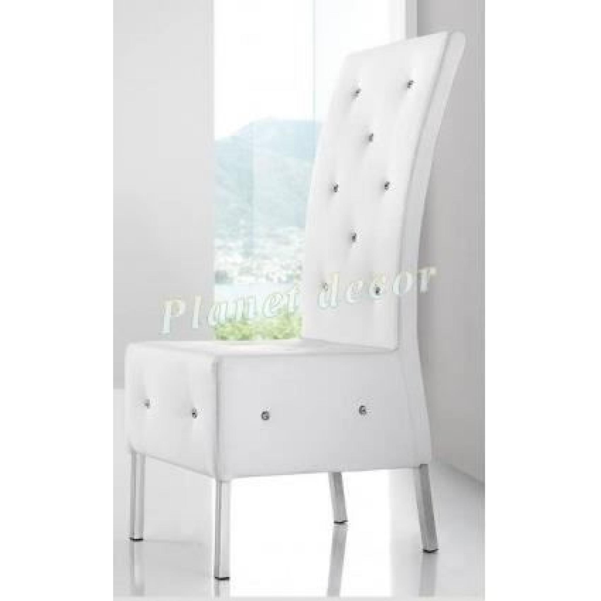 Chaises design Luxury les 2 pcs (blanc)