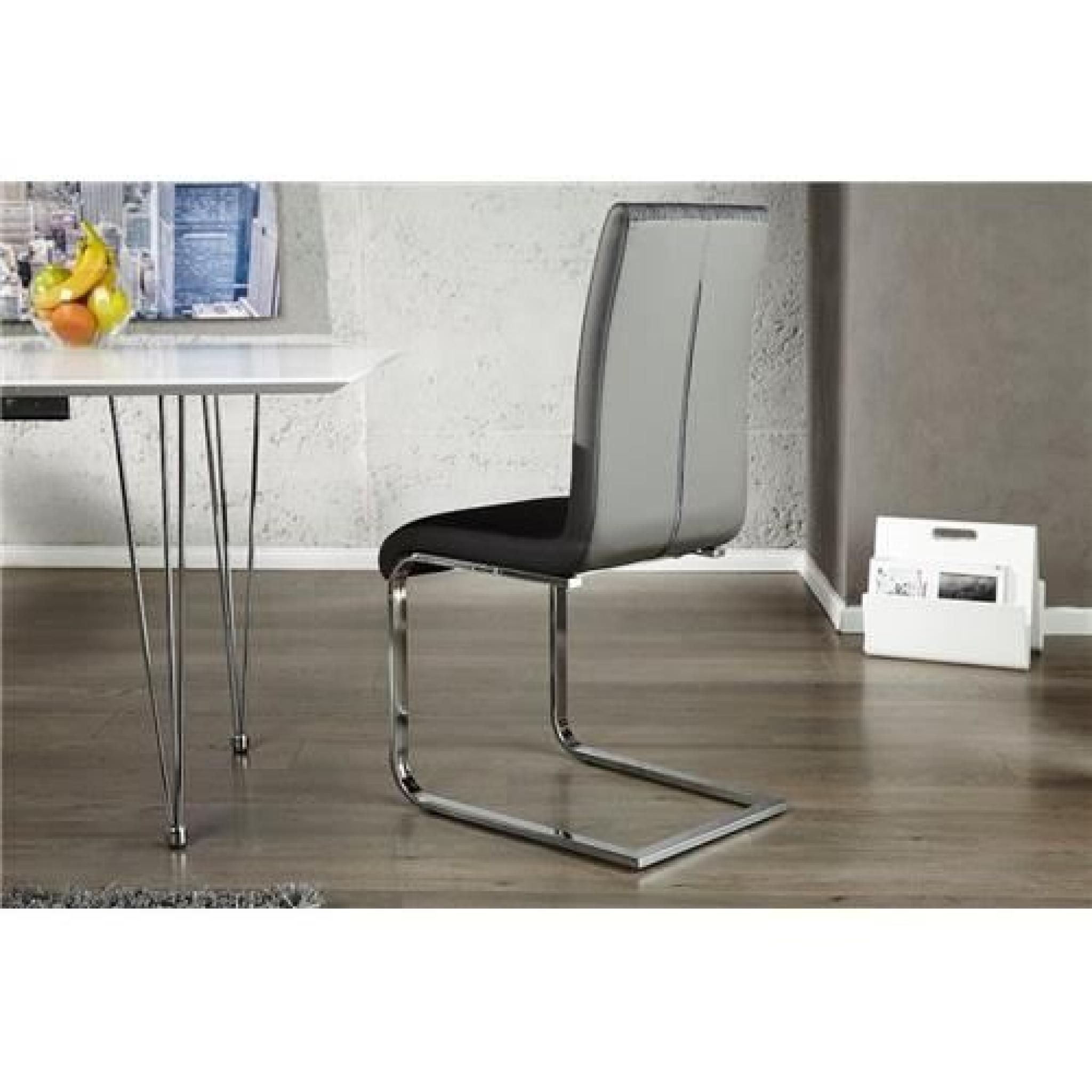 Chaises design metropoli-gris-Par 2 pas cher