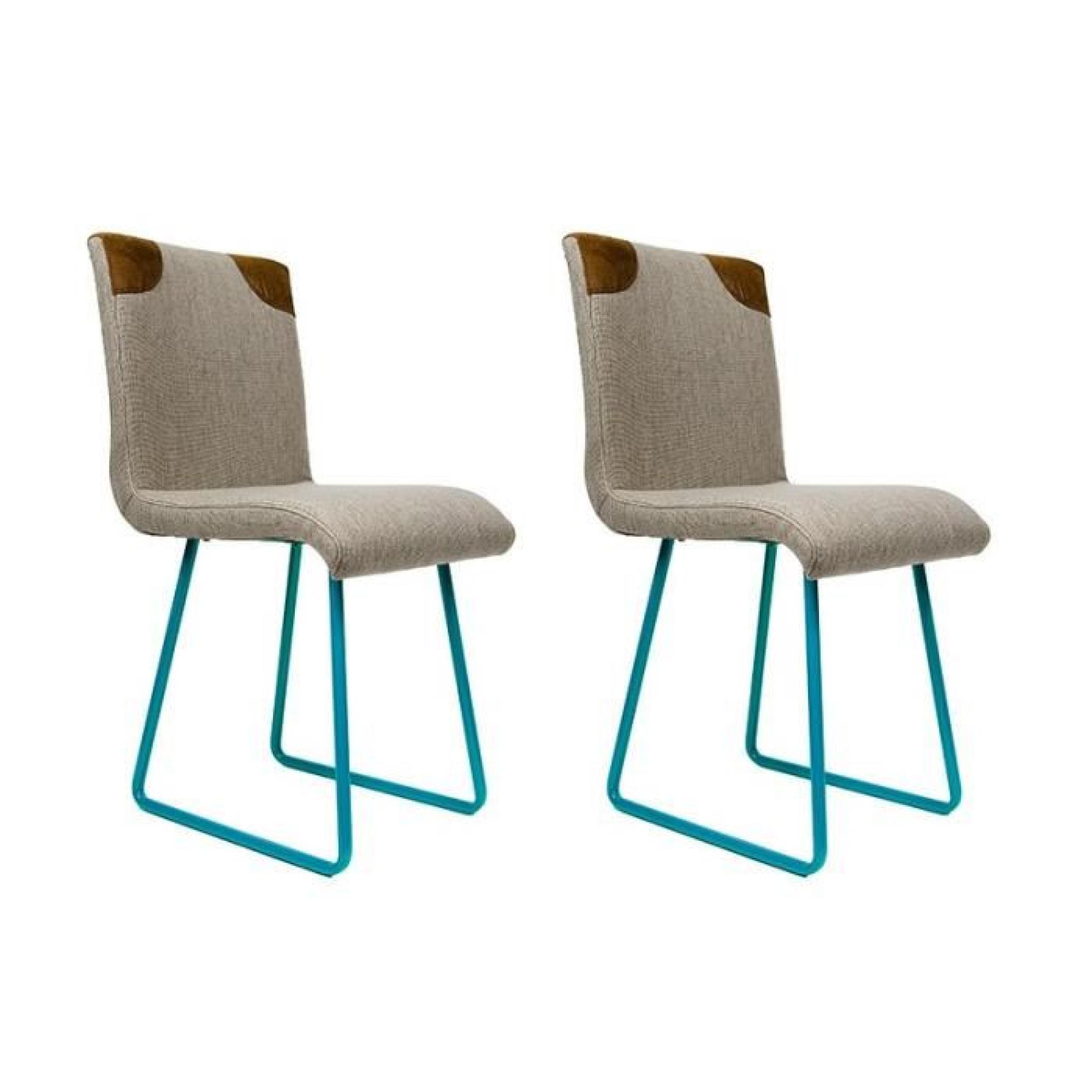 Chaises design Mods ATYLIA (x2) Couleur turquoise