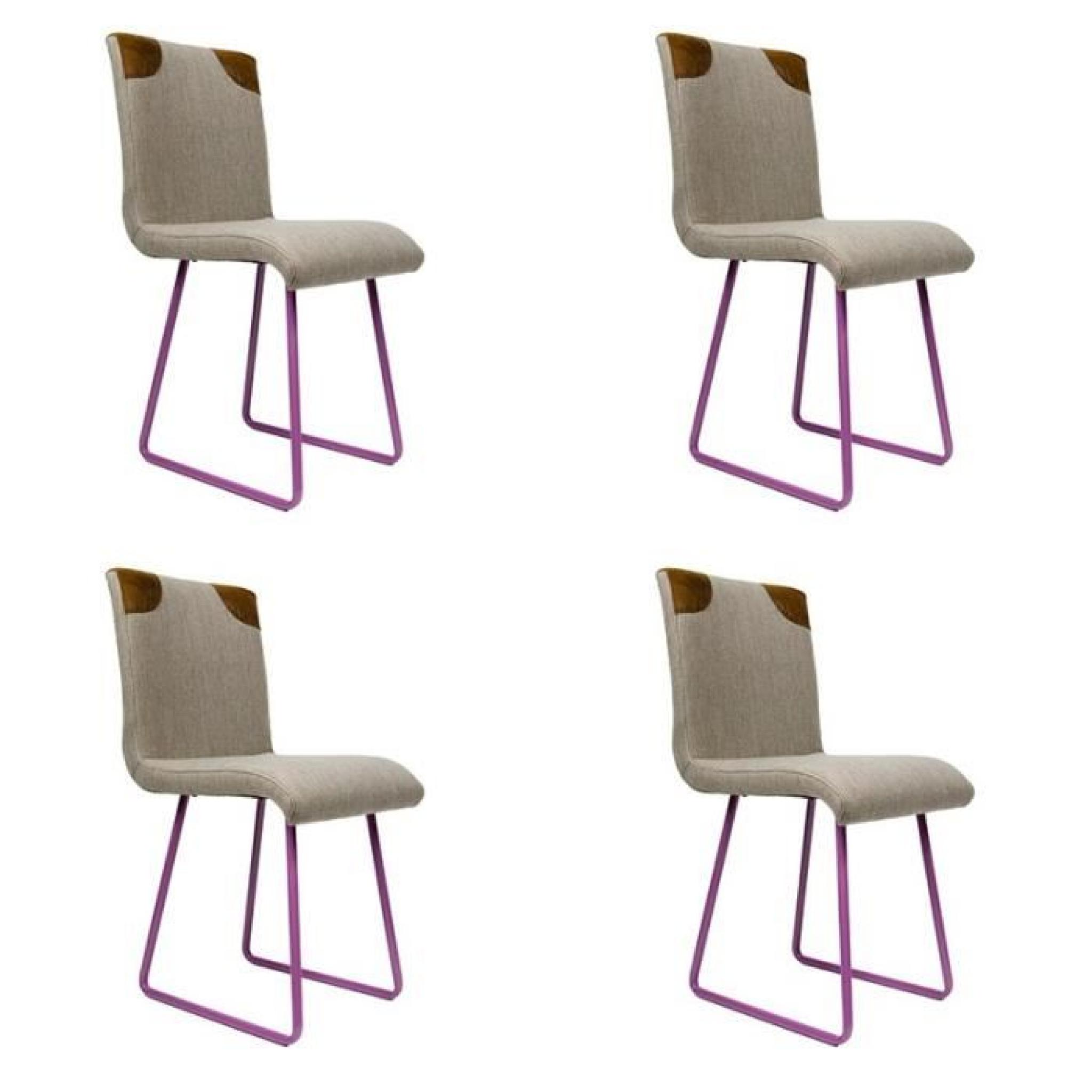 Chaises design Mods ATYLIA (X4) Couleur Violet pas cher