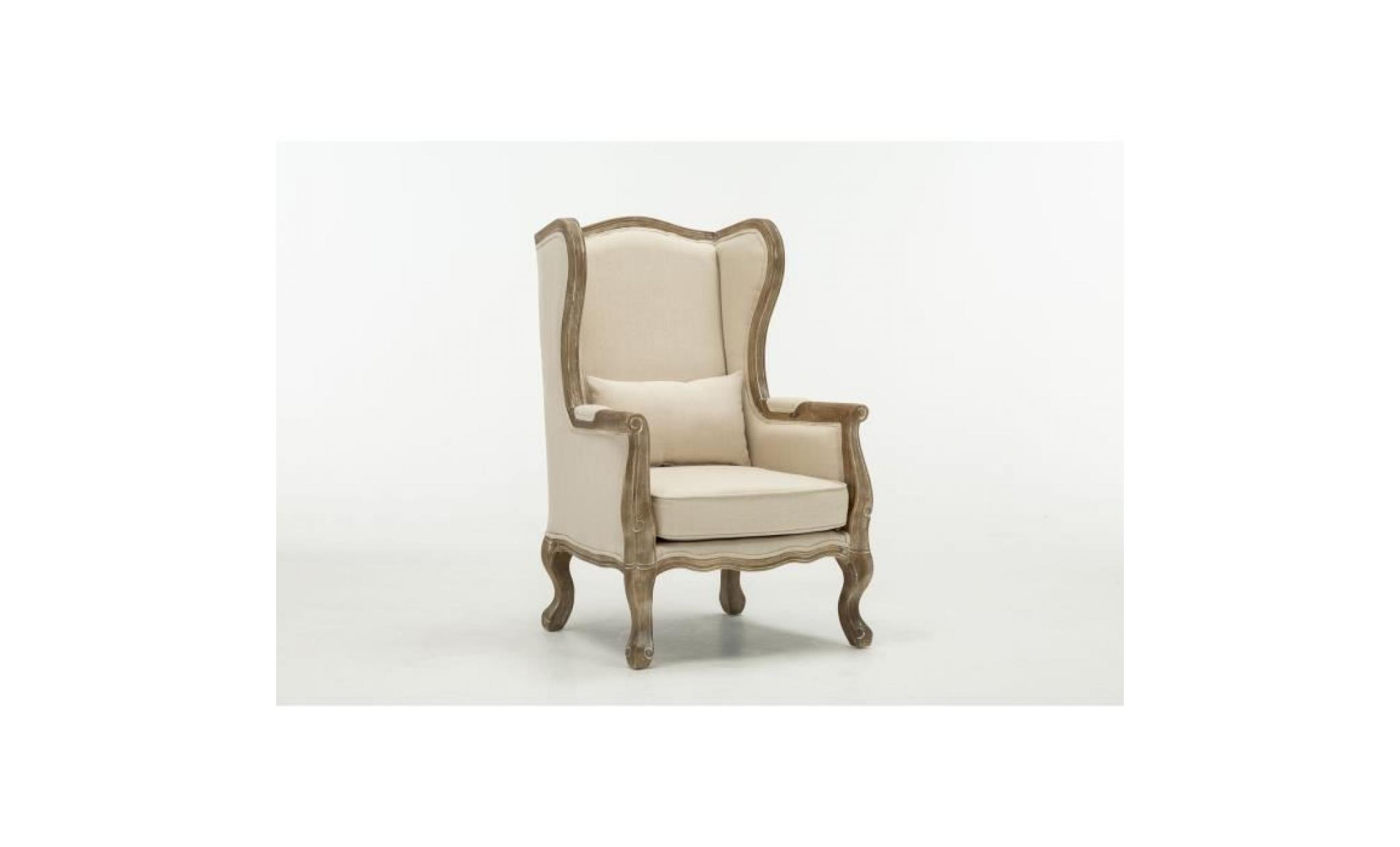 chambourcy fauteuil bergère   lin gris   l 67 x p 69 cm