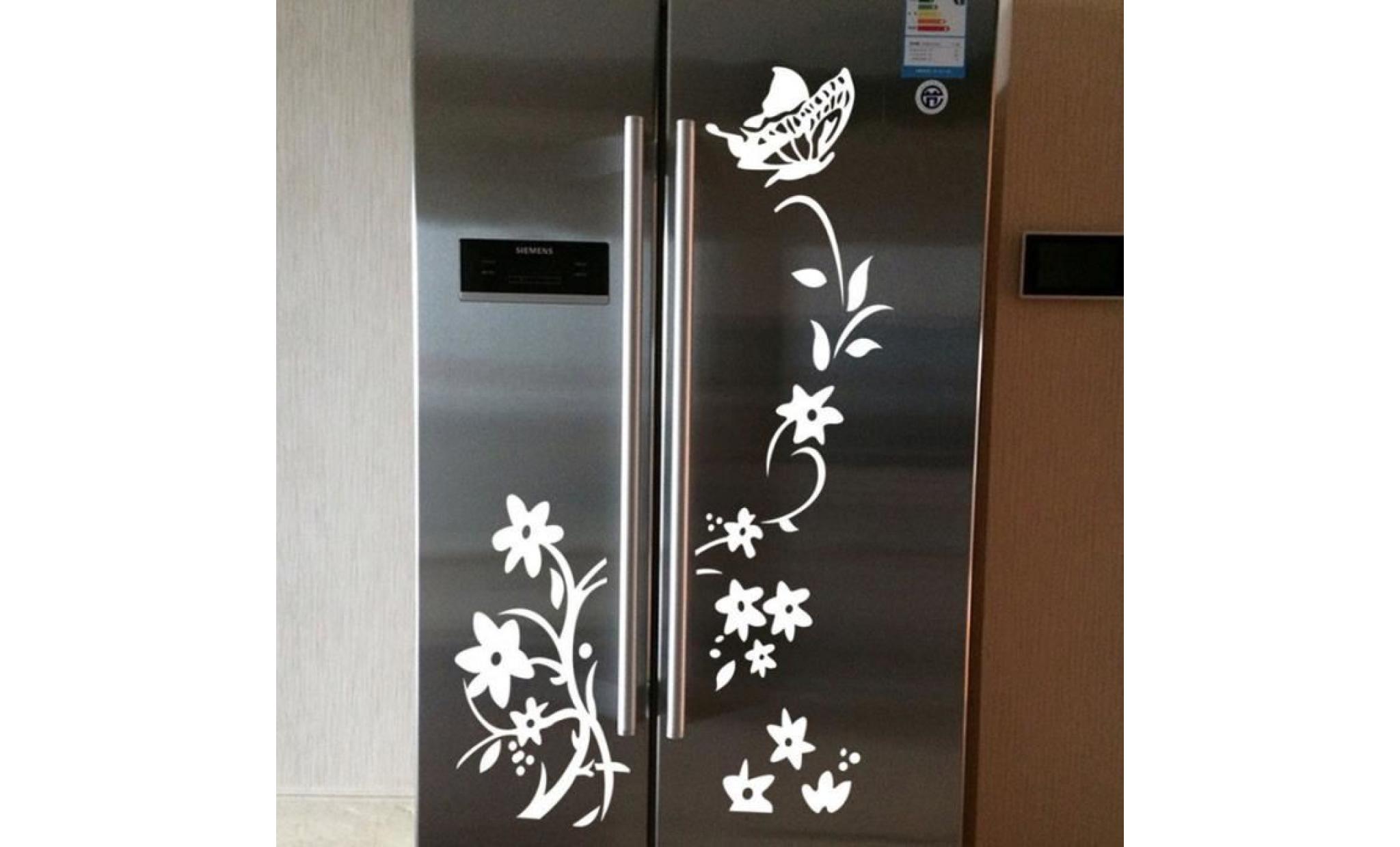 chambre fleur de vigne réfrigérateur armoire décalque d'autocollant mural home decor wh dnm137