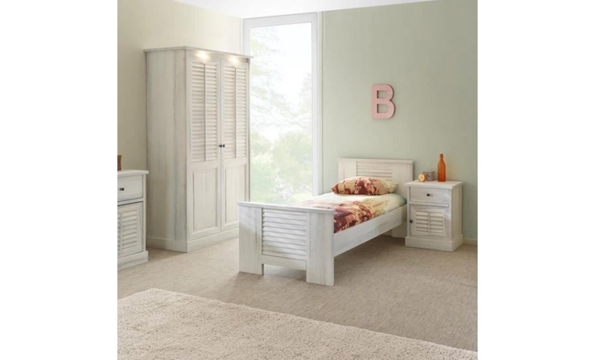 chambre individuelle couleur bois blanc arizona  option 1
