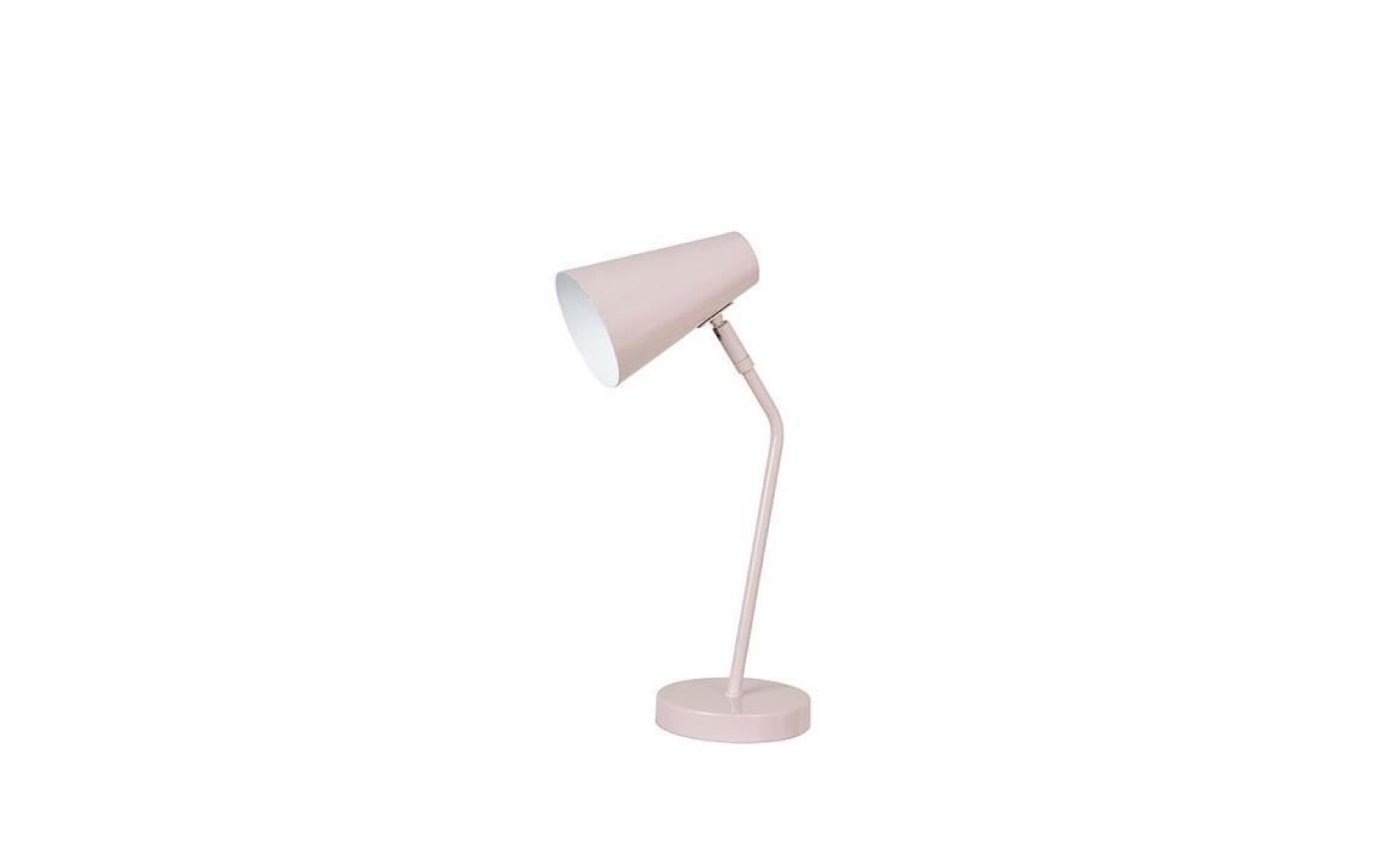 charlie lampe de bureau orientable h40,5cm rose pastel corep