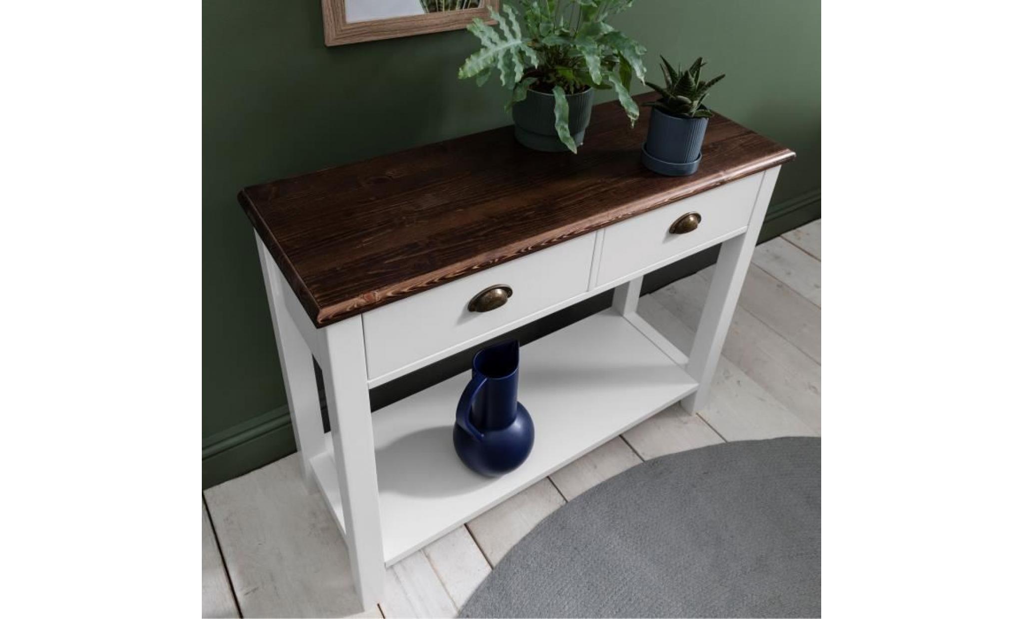 chatsworth table console blanc pas cher