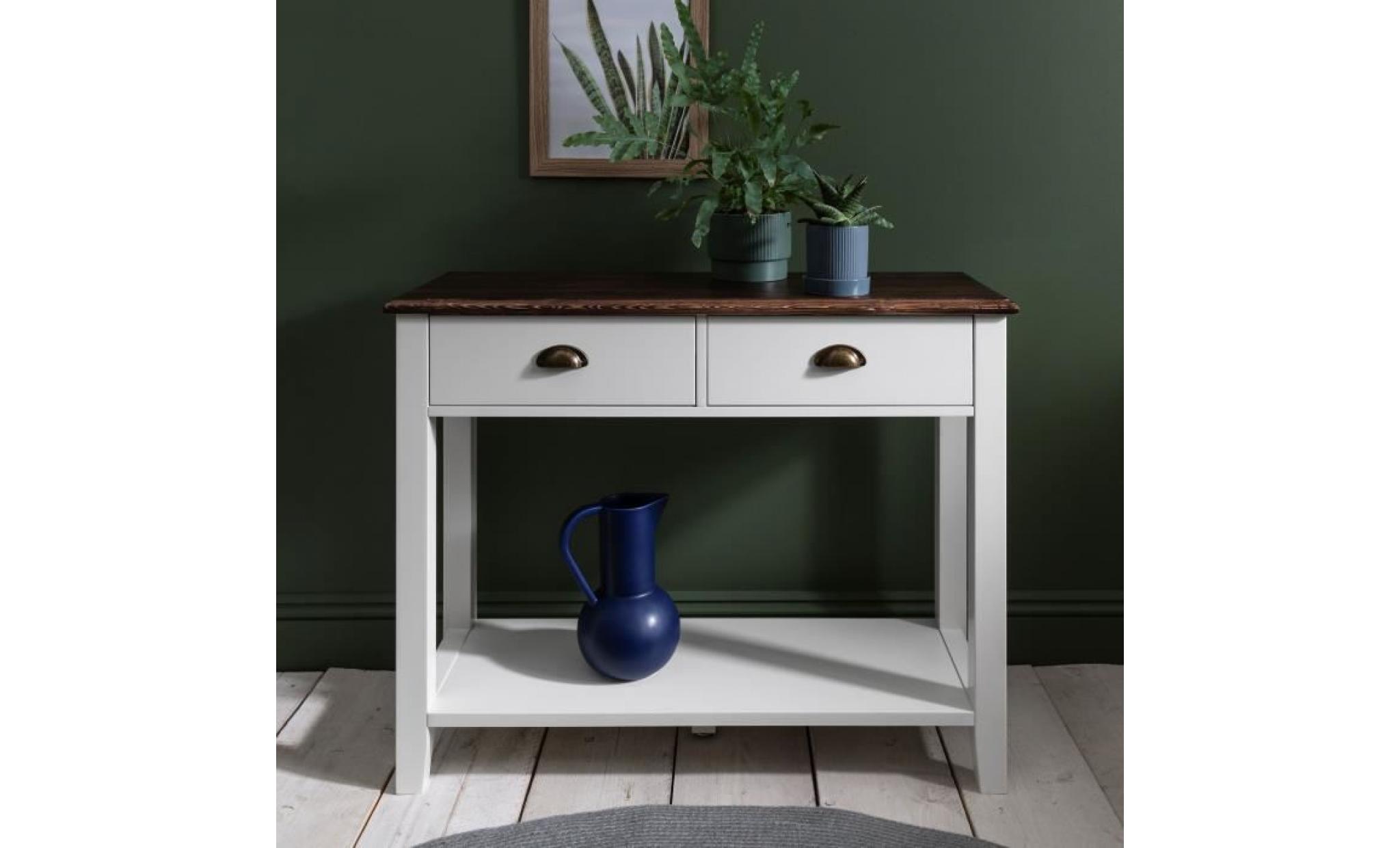 chatsworth table console blanc pas cher