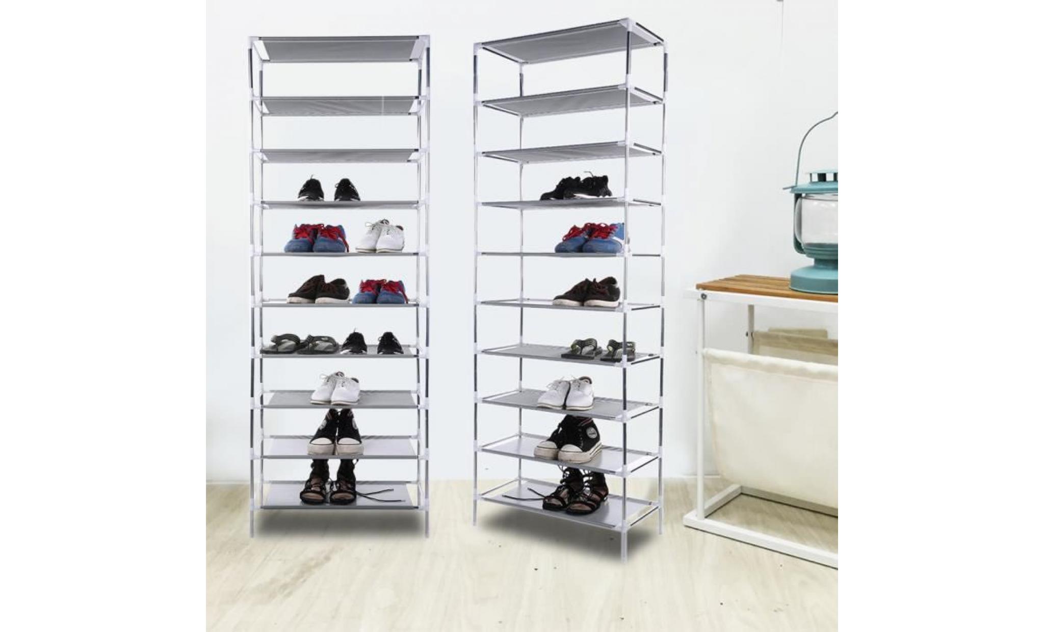 chaussures organisateur nonwoven tissu durable economie d'espace de stockage étagère