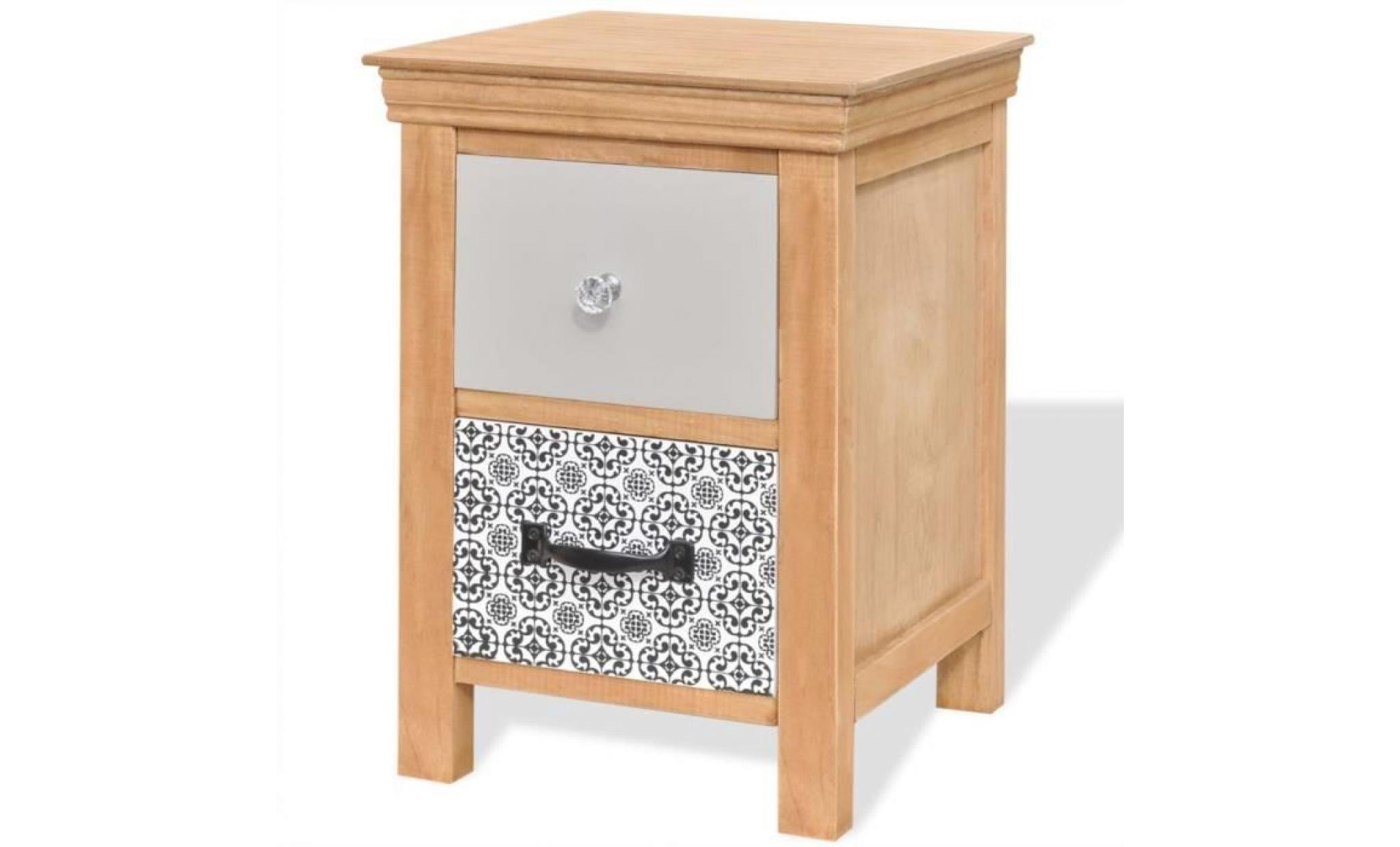 chevet   armoire à tiroir   armoire de chevet   table de nuit 34 x 34 x 46 cm bois massif pas cher
