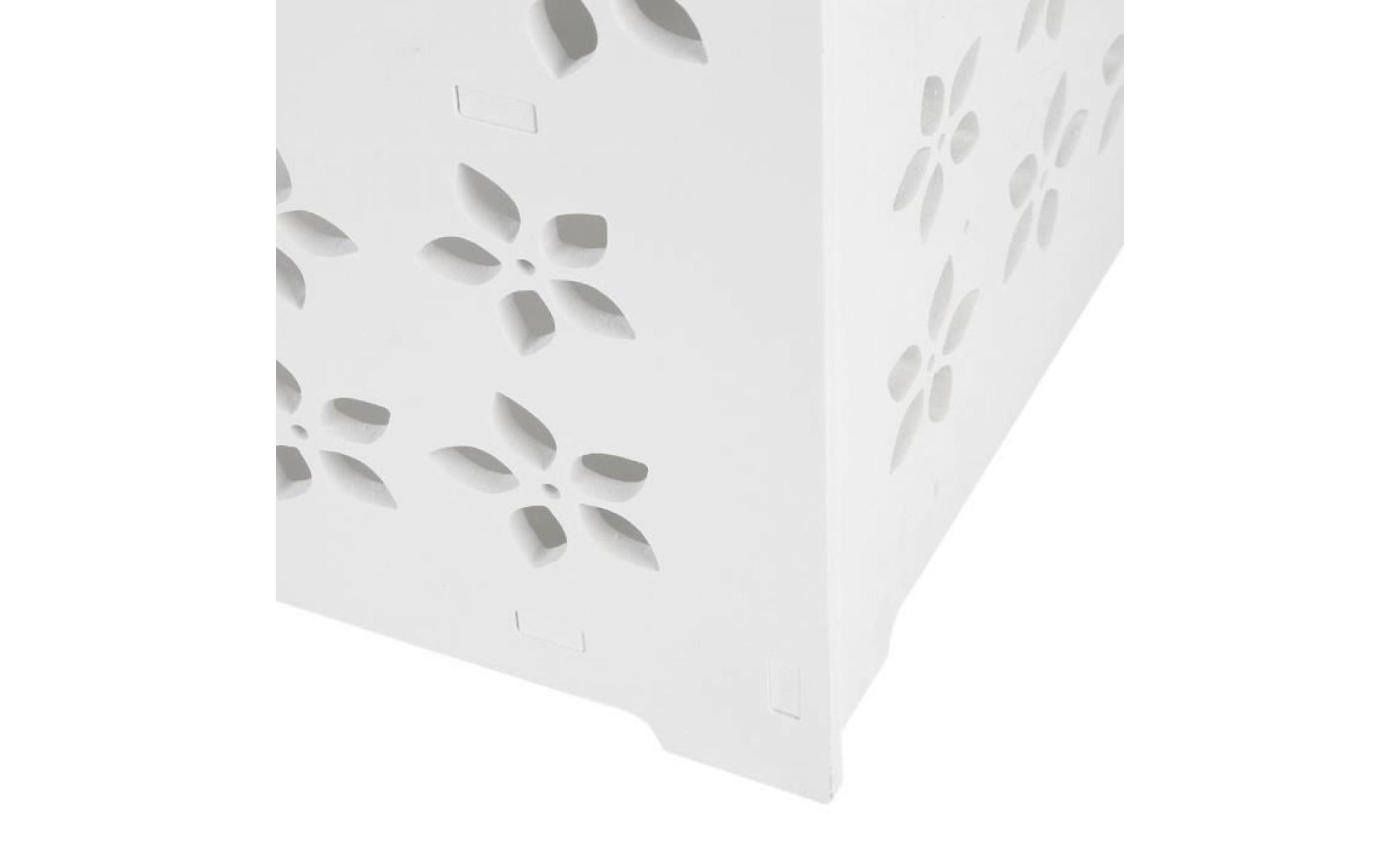 chevet deisgn modern en bois blanc elegant 30 x 30 x 50cm pas cher