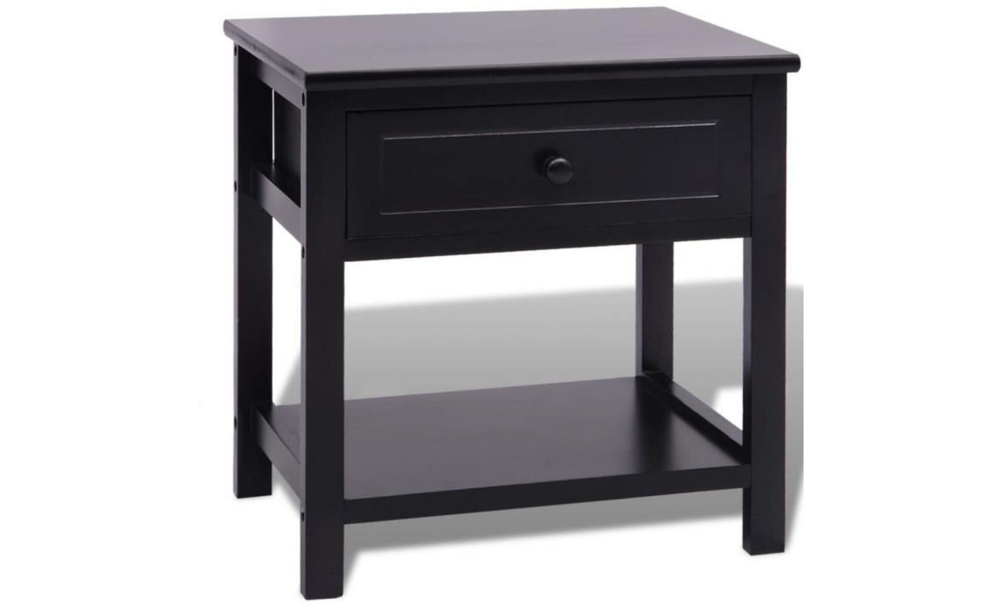 chevet table de chevet armoire de chevet table de nuit bois noir haut qualité pas cher