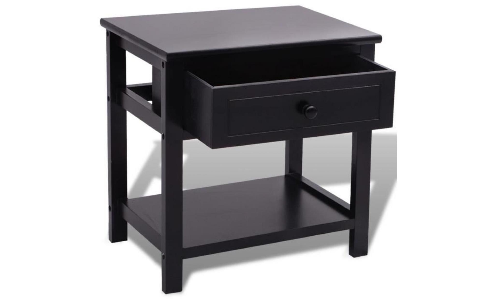 chevet table de chevet armoire de chevet table de nuit bois noir haut qualité pas cher