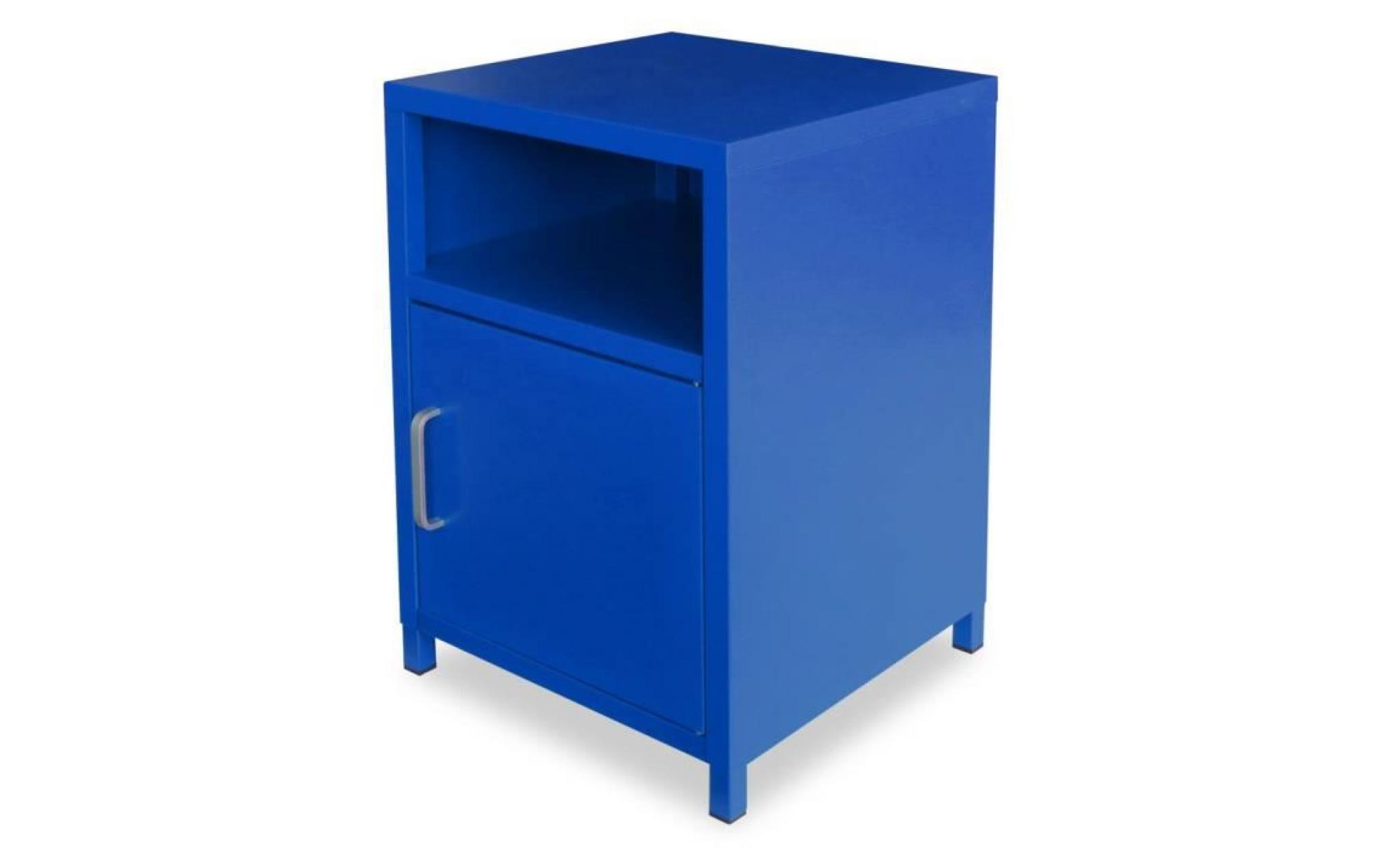 chevet   table de chevet   table de nuit   meuble de chevet   armoire de chevet 35 x 35 x 51 cm bleu