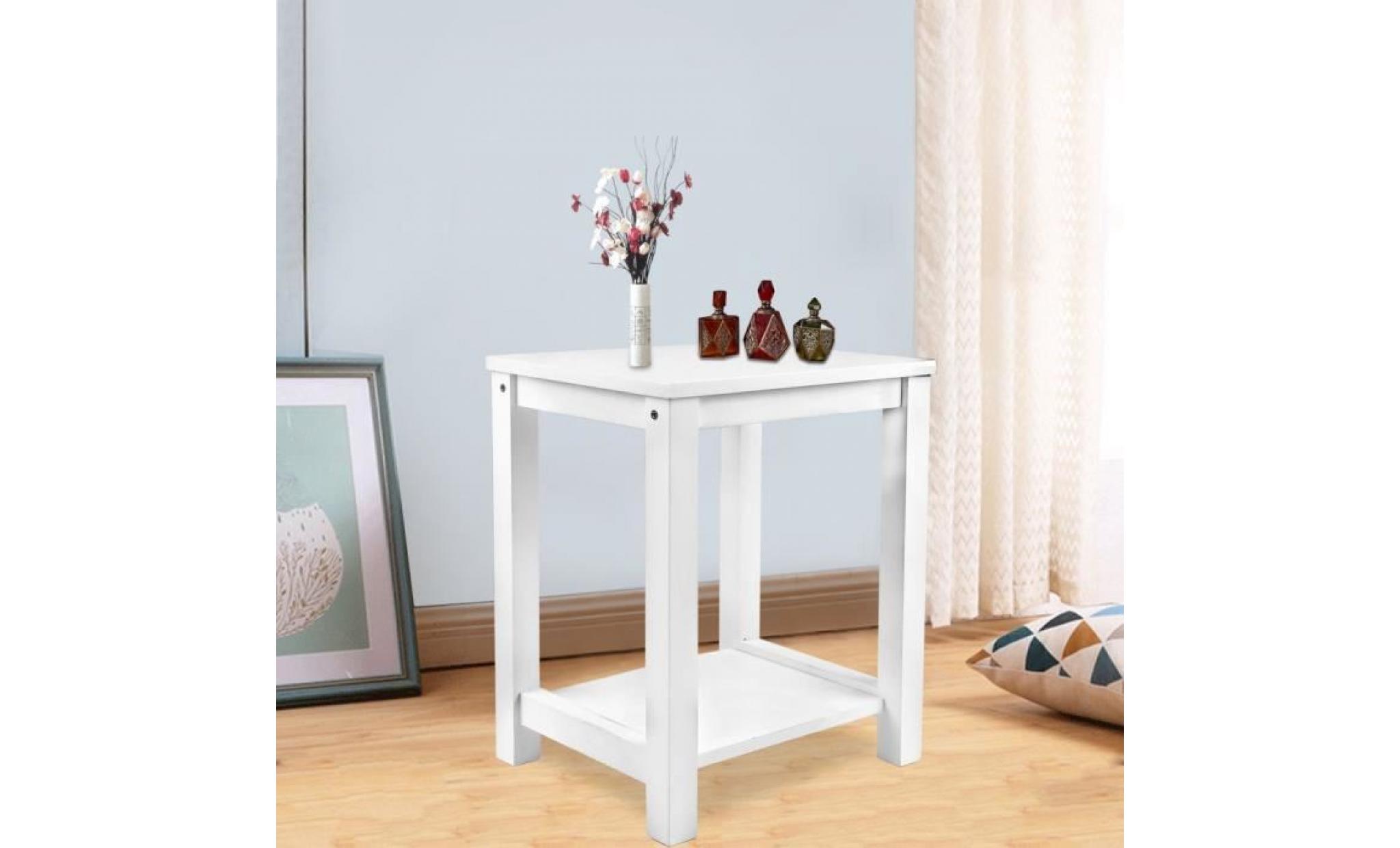 chevet table en pin blanc mini 38cm(largeur)*32cm(profondeur)*47cm(hauteur) table basse de thé de café