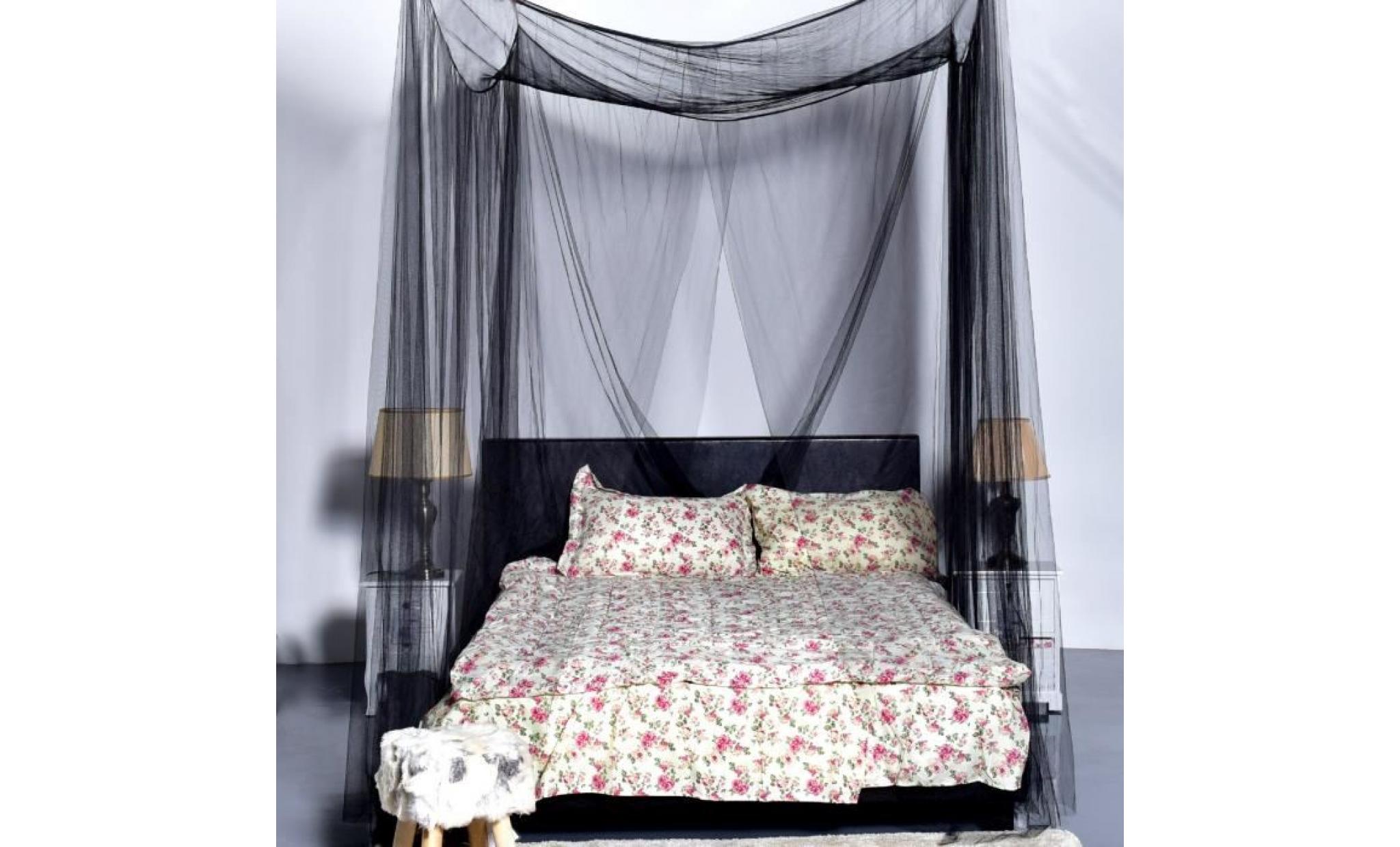 ciel de lit moustiquaire baldaquin pour lit double protection des insectes 220 x 200 x 210 cm blanc pas cher