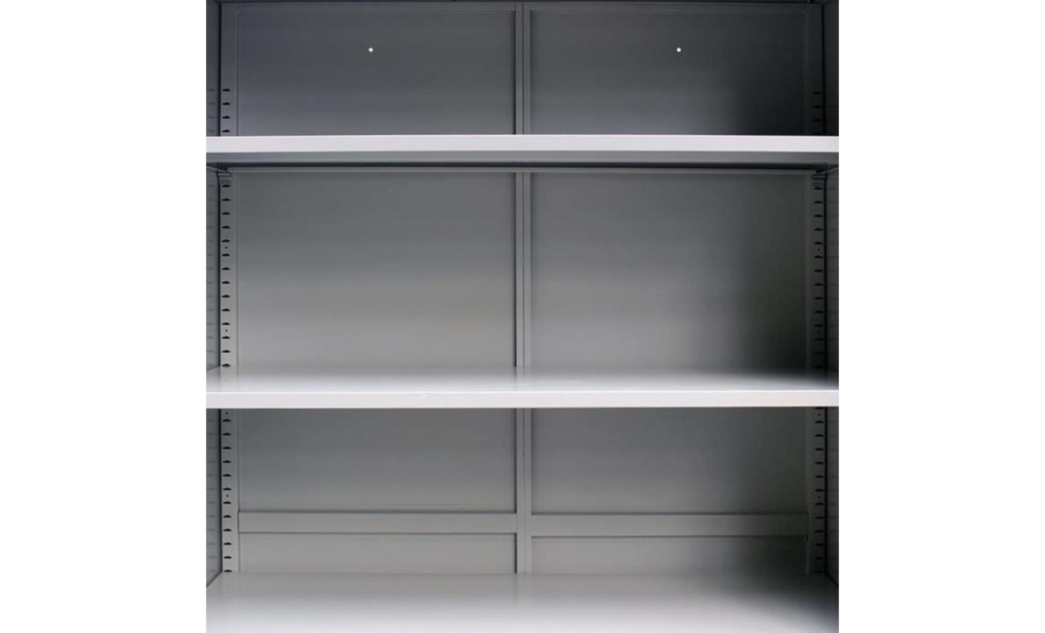 classeur a tiroirs  armoire de bureau avec 2 portes acier 90 x 40 x 180 cm gris