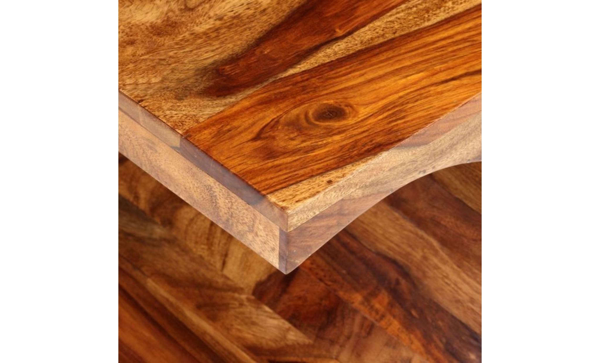 classique table basse table de salon bois massif de sesham 90 x 50 x 35 cm pas cher