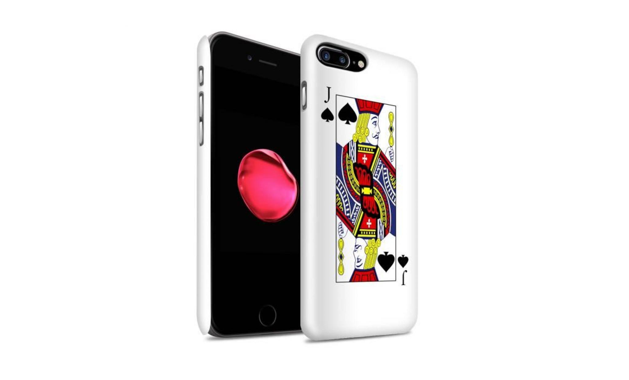 clipser brillant coque de stuff4   coque pour apple iphone 8 plus   valets de cour design   cartes à jouer collection