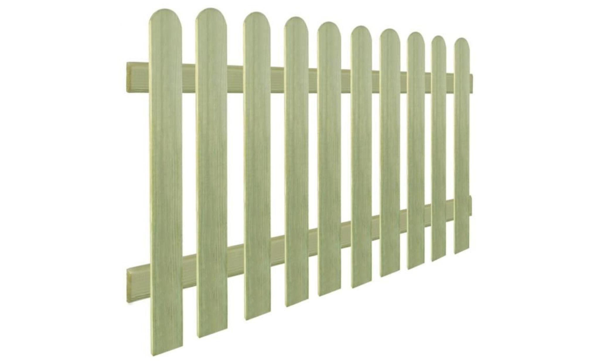 clôture bois de pin imprégné 170 x 100 cm 6   9 cm pas cher