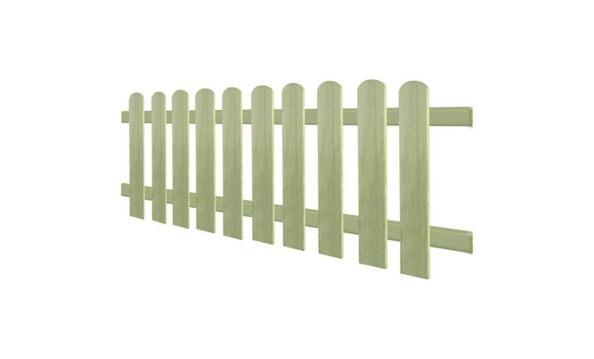 clôture bois de pin imprégné 170 x 60 cm 6   9 cm pas cher