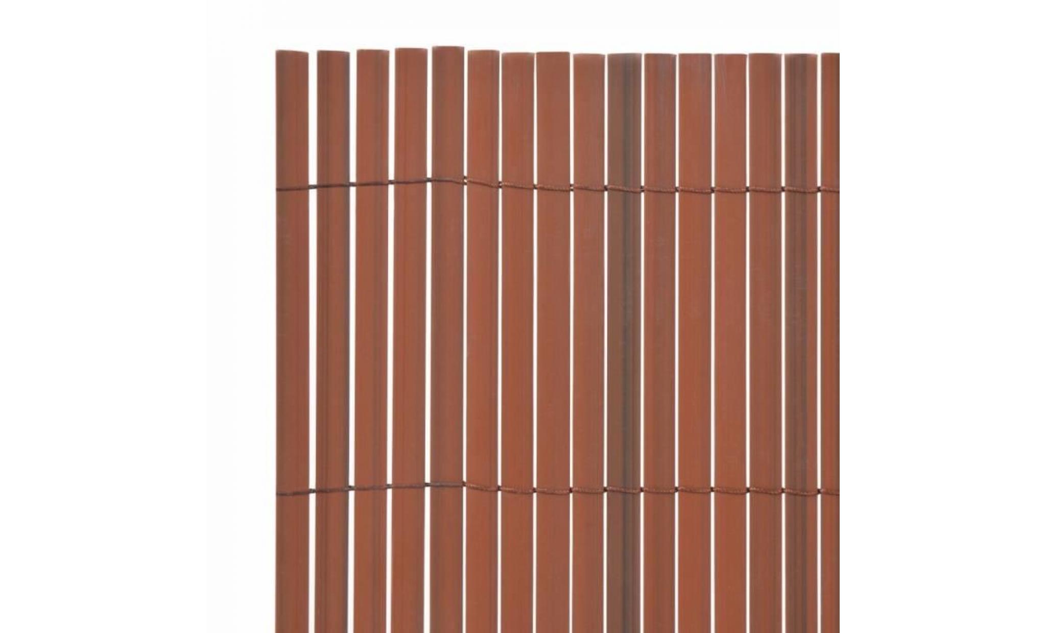 clôture de jardin double face 90 x 300 cm marron pas cher