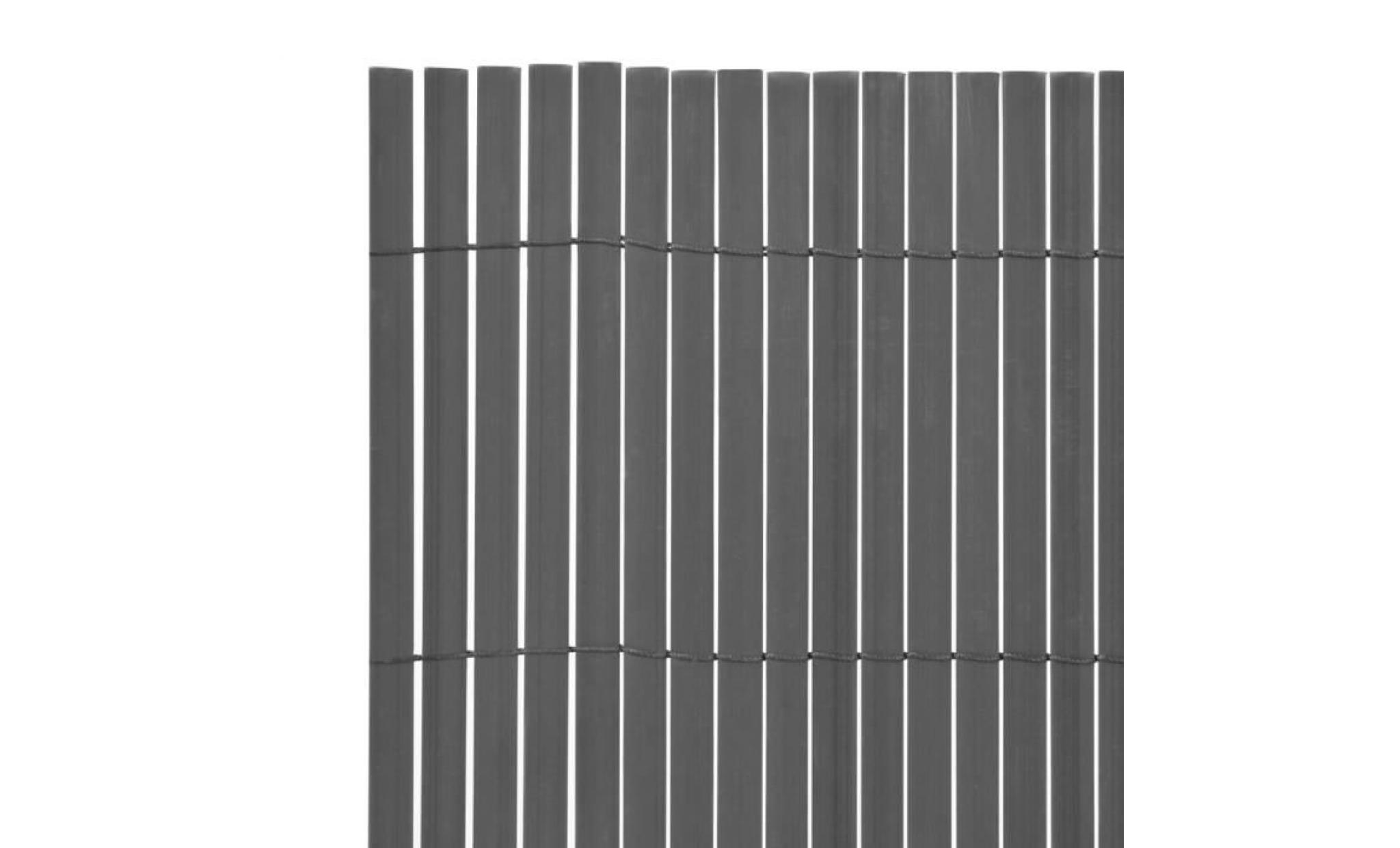clôture de jardin double face 90 x 500 cm gris pas cher