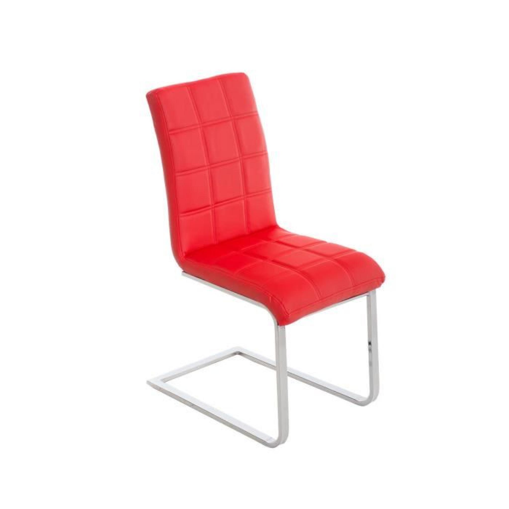 CLP Chaise à suspension rembourrée EMILY, piétement en chrome brossé, hauteur de l´assise 50 cm, 7 couleurs au choix