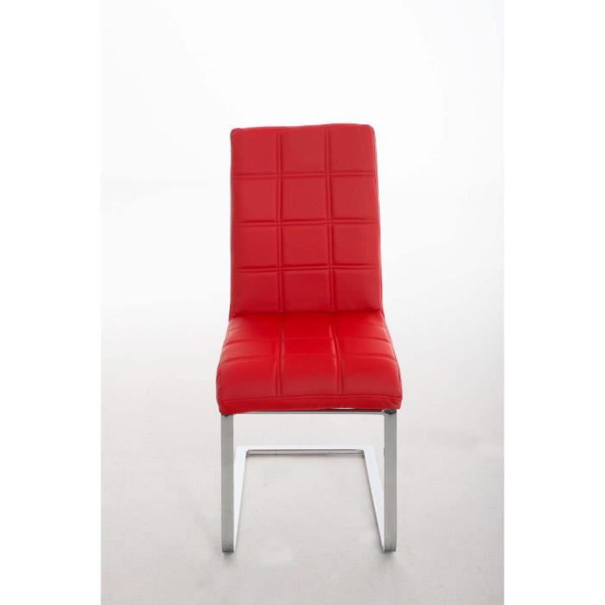 CLP Chaise à suspension rembourrée EMILY, piétement en chrome brossé, hauteur de l´assise 50 cm, 7 couleurs au choix pas cher