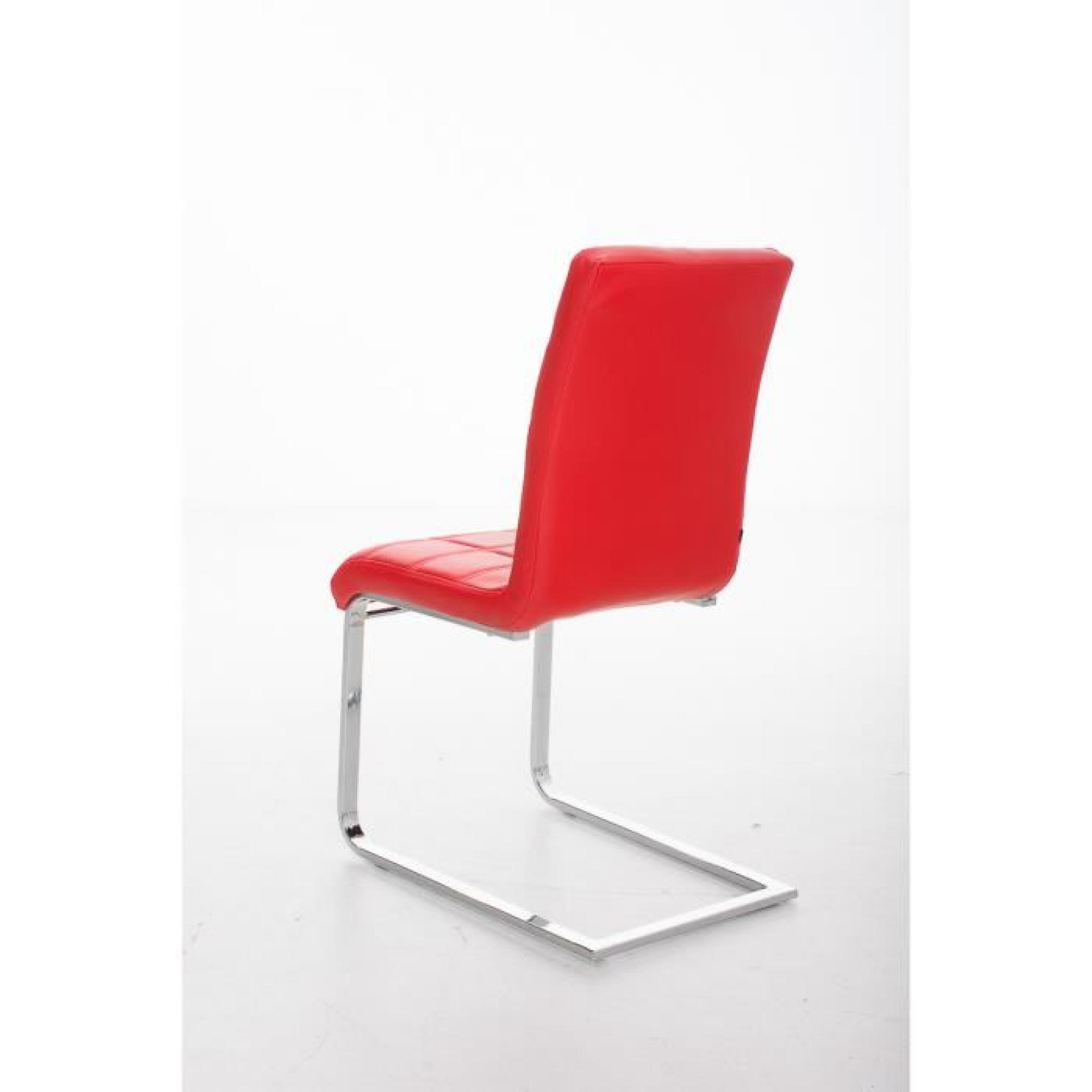 CLP Chaise à suspension rembourrée EMILY, piétement en chrome brossé, hauteur de l´assise 50 cm, 7 couleurs au choix pas cher