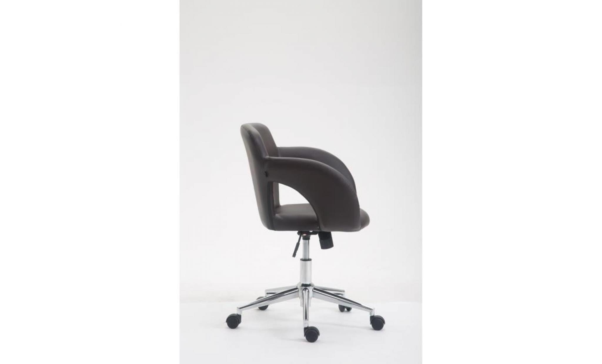 clp chaise de bureau edison en similicuir, fauteuil de bureau avec accoudoirs, mécanisme d'inclinason intégré, hauteur ajustable pas cher