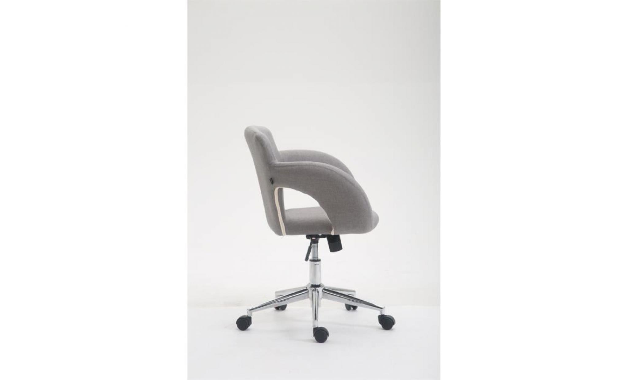 clp chaise de bureau edison en tissu, fauteuil de bureau avec accoudoirs, mécanisme d'inclinaison intégré, hauteur ajustable pas cher