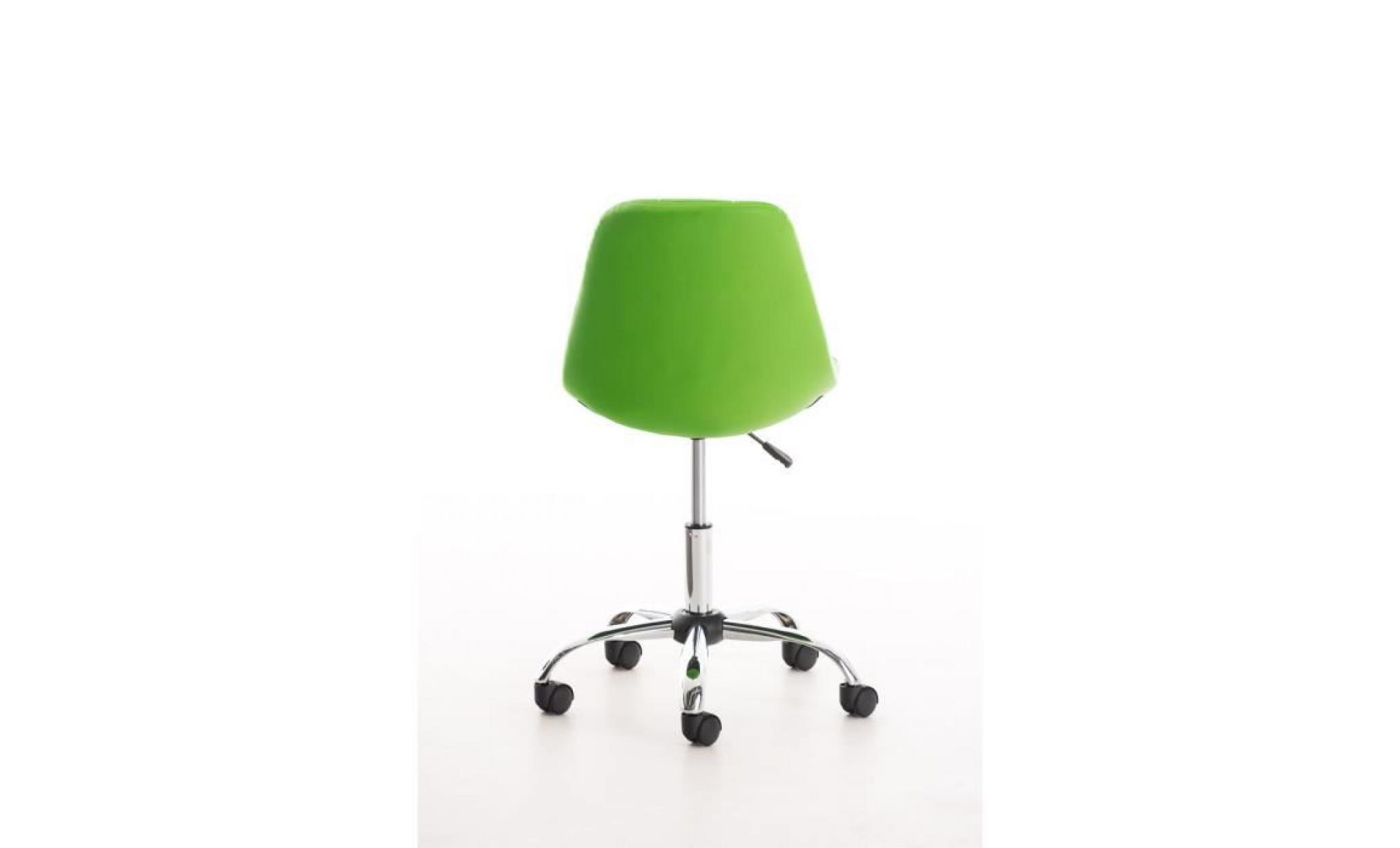 clp chaise de bureau emil avec siège en pu matelassé, piètement en métal couleur chrome, hauteur d'assise 45   57 cm, jusqu'à 5 c... pas cher