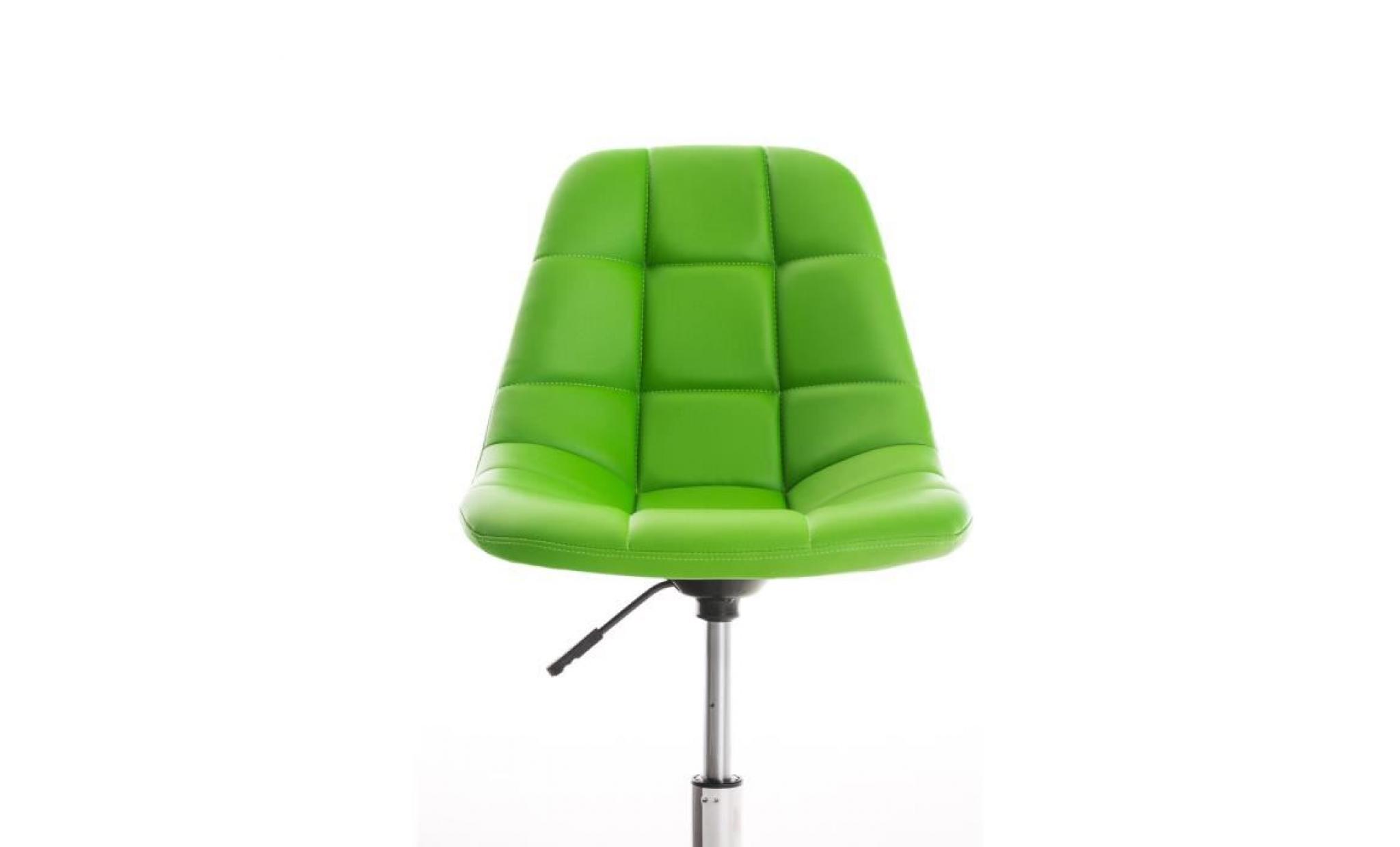 clp chaise de bureau emil avec siège en pu matelassé, piètement en métal couleur chrome, hauteur d'assise 45   57 cm, jusqu'à 5 c... pas cher