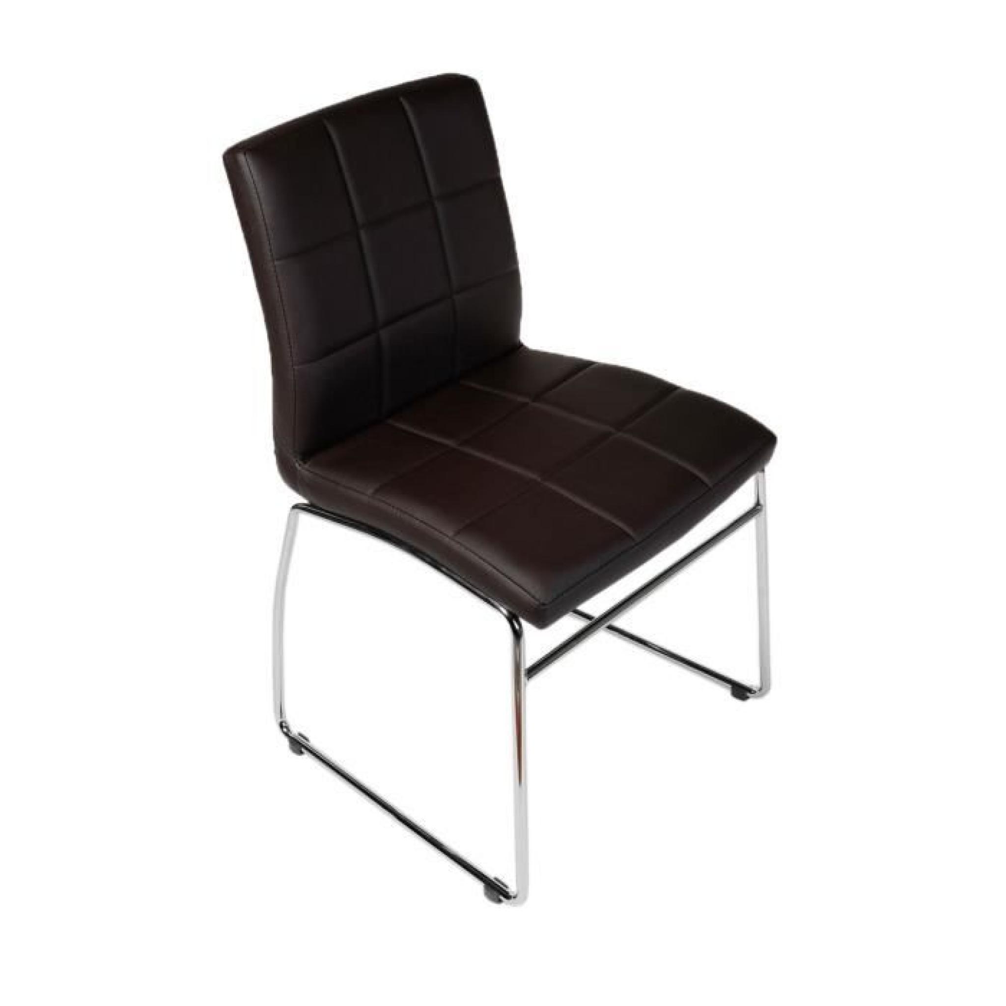 CLP Chaise de cuisine SARAH, chaise de réception ultra-élégante, assise bien rembourrée, revêtement en PU, 4 couleurs au choix