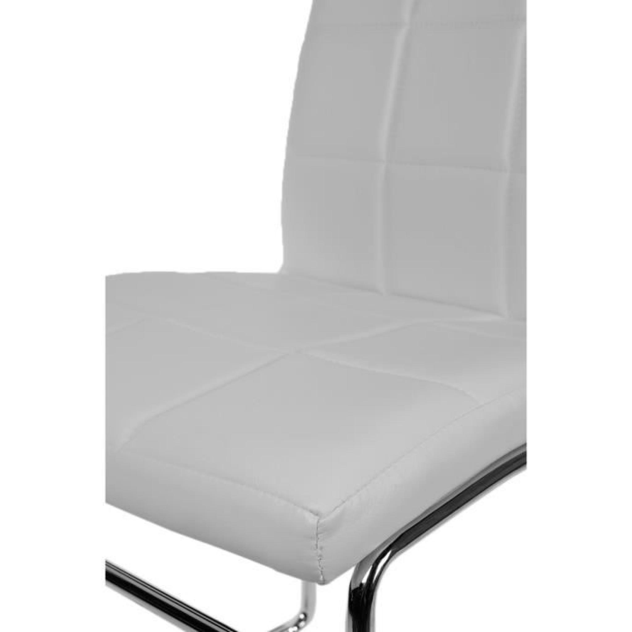 CLP Chaise de cuisine SARAH, chaise de réception ultra-élégante, assise bien rembourrée, revêtement en PU, 4 couleurs au choix pas cher
