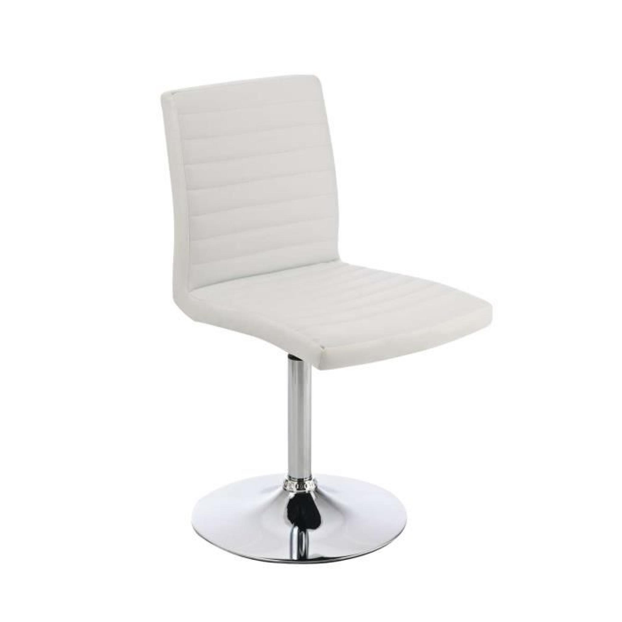 CLP Chaise de salle à manger moderne /Fauteuil lounger DETROIT, Siège pivotant, support en métal avec aspect chromé, 6 couleurs a...