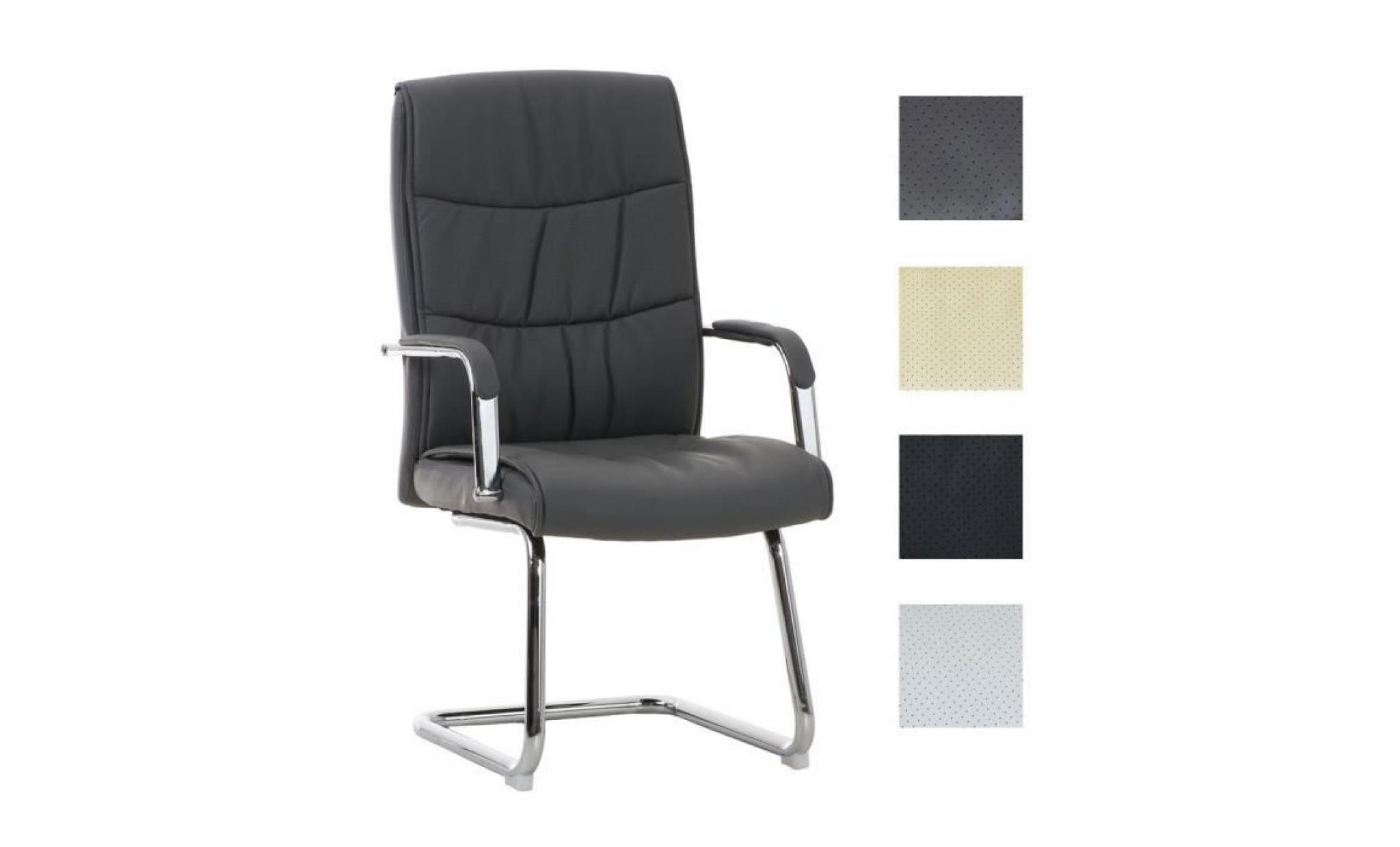 clp chaise de visiteurs oscillante luge caro, hauteur de l'assise 49 cm, pu, piétement en métal chromé, couleurs au choix
