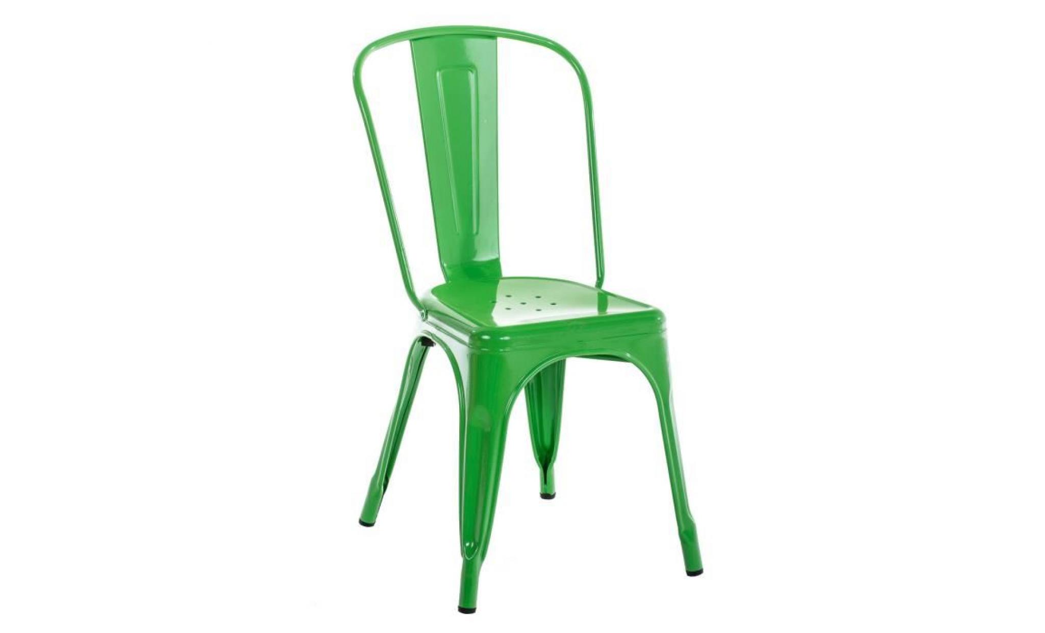 CLP Chaise empilable en métal BENEDIKT, hauteur de l´assise: 48 cm, classique & robuste, Fauteuil de bar, 8 couleurs au choix